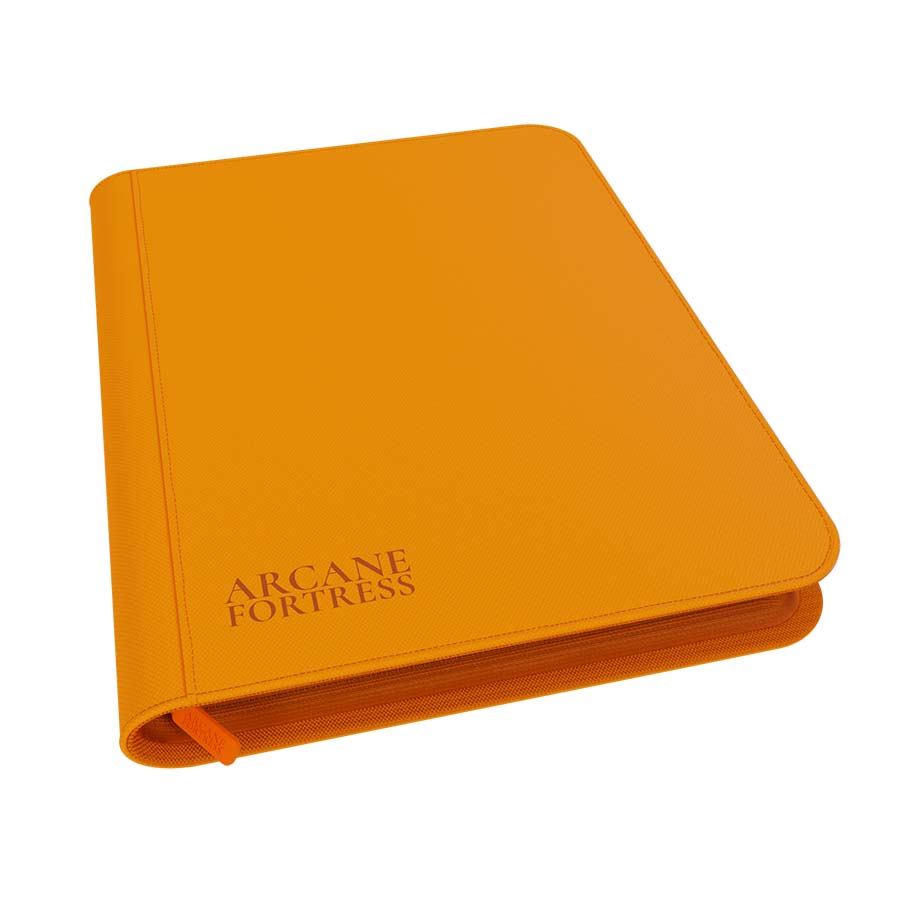 NEON ORANGE 9 POCKET ZIPPER BINDER