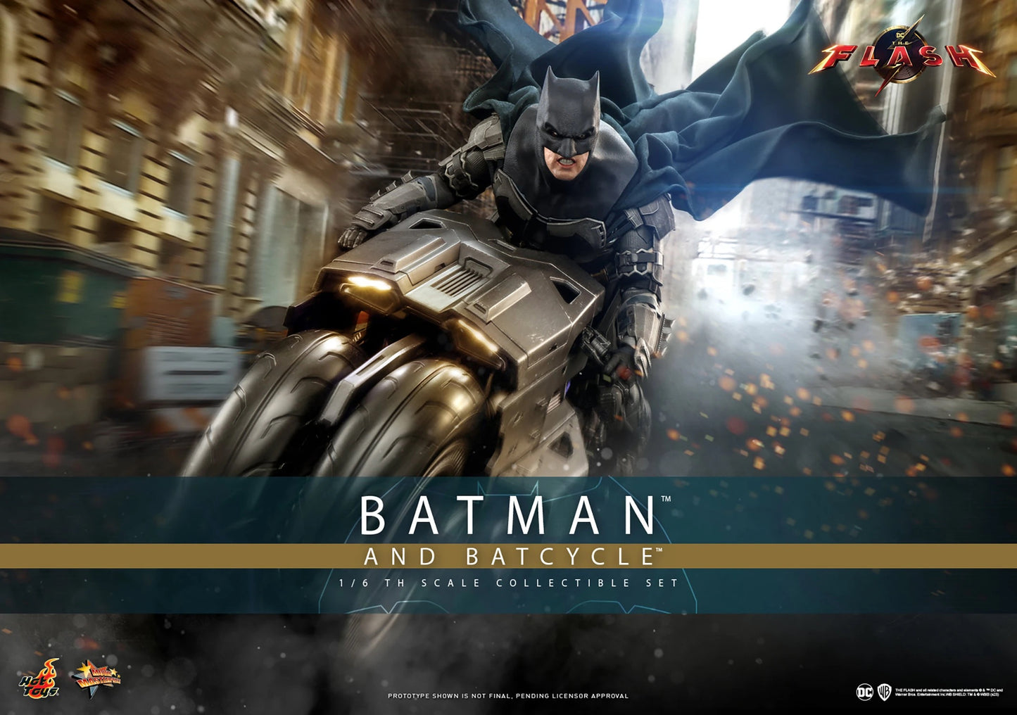 THE FLASH BATMAN AND BATCYCLE MMS705-1/6TH SCALE