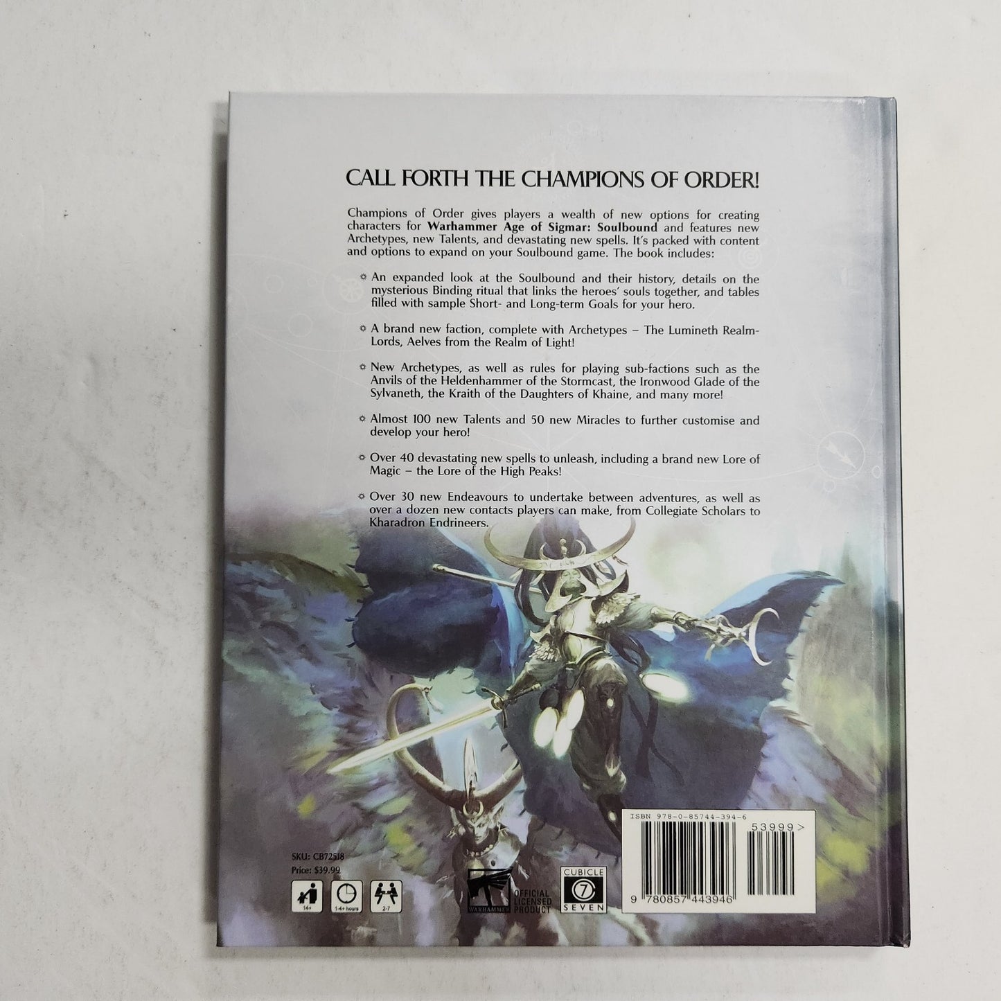 Warhammer Age of Sigmar: Soulbound RPG Champions of Order New