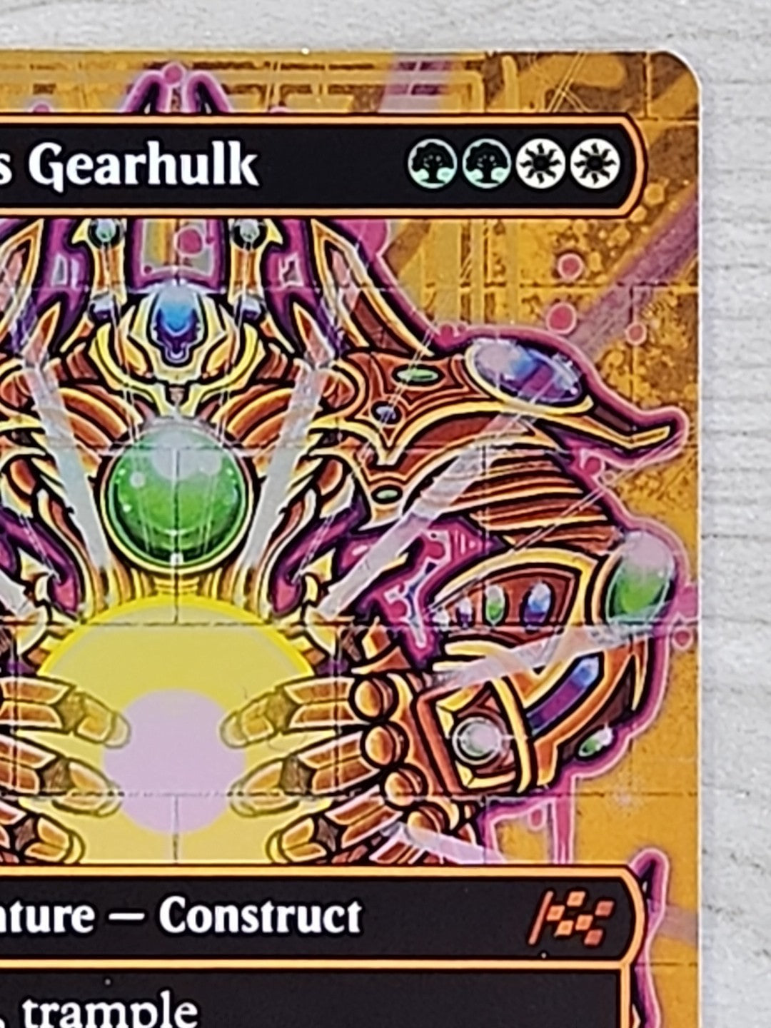FOIL BRIGHTGLASS GEARHULK (BORDERLESS) FIRST-PLACE FOIL Aetherdrift DFT MTG