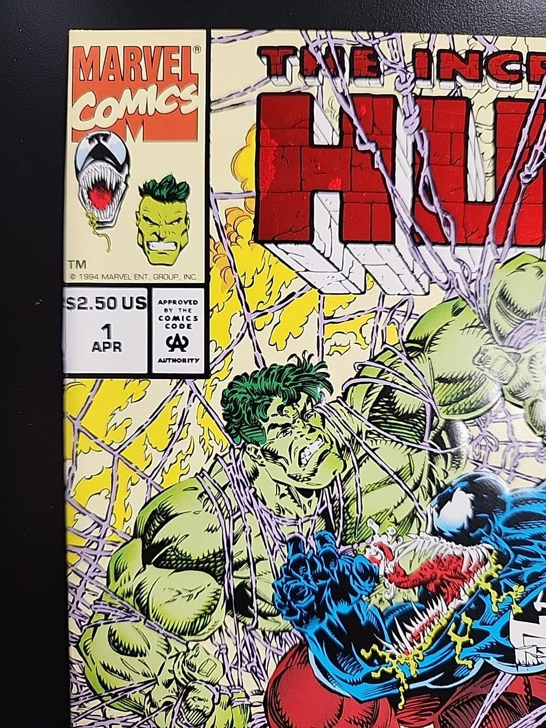 Incredible Hulk vs Venom #1 1994 Marvel Comics Foil Embossed Cover VF +