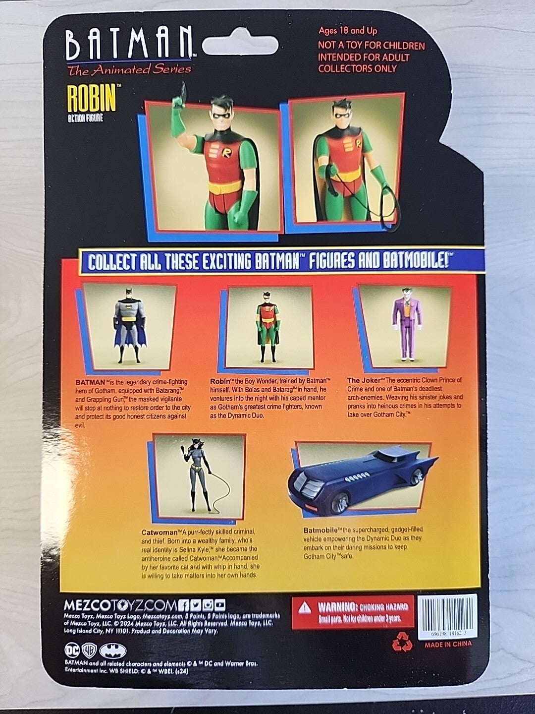 5 Points Robin The Animated Series Batman Action 4” Figure Mezco Series 1