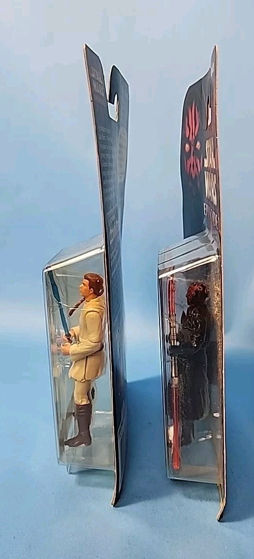 Lot Of 4: Star Wars Episode I Figures Darth Maul Obi-Wan Anakin Qui-Gon