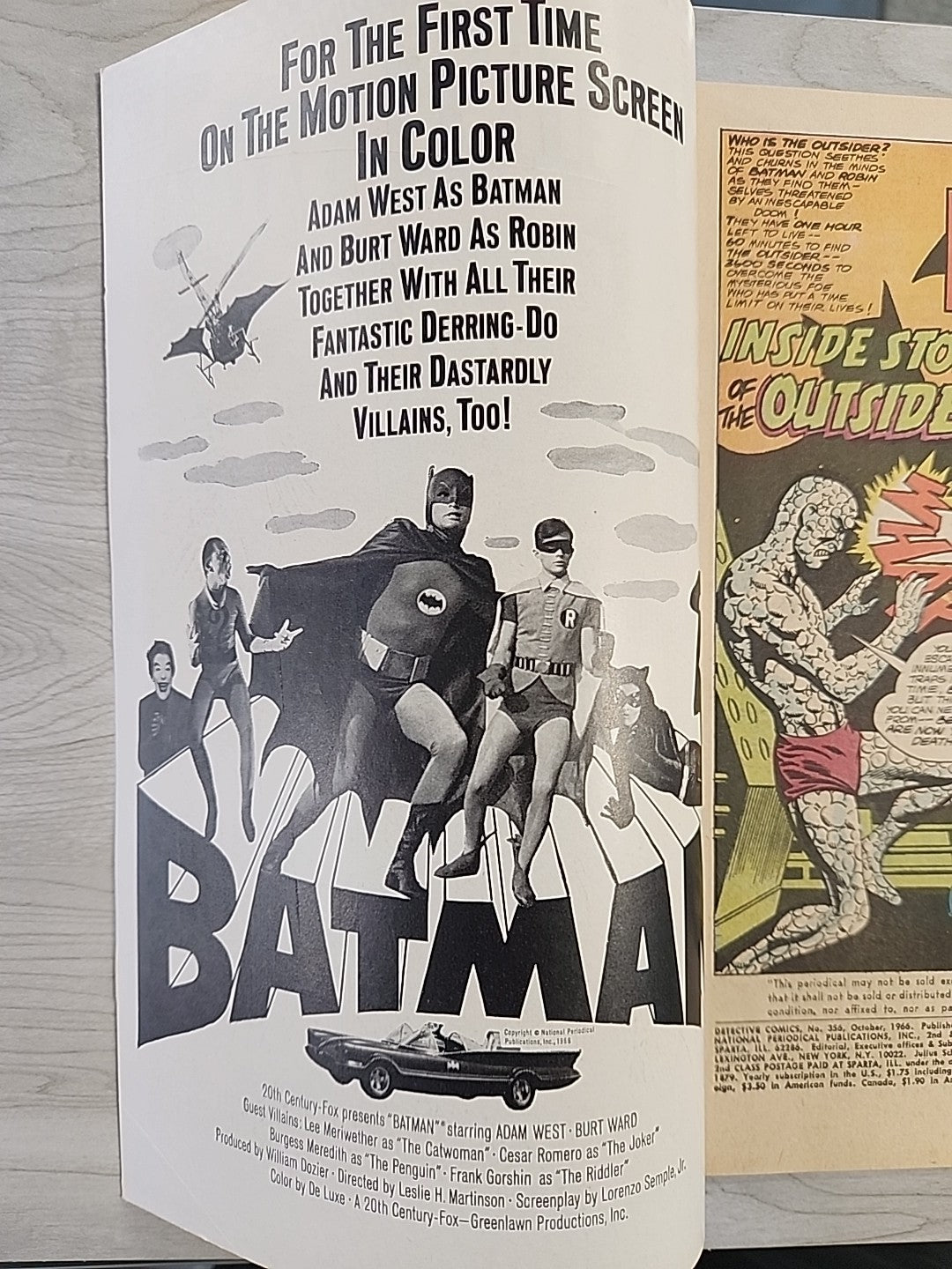 DETECTIVE COMICS 356 1966 DC COMICS 1st OUTSIDER FN/FN+ 6.0-6.5