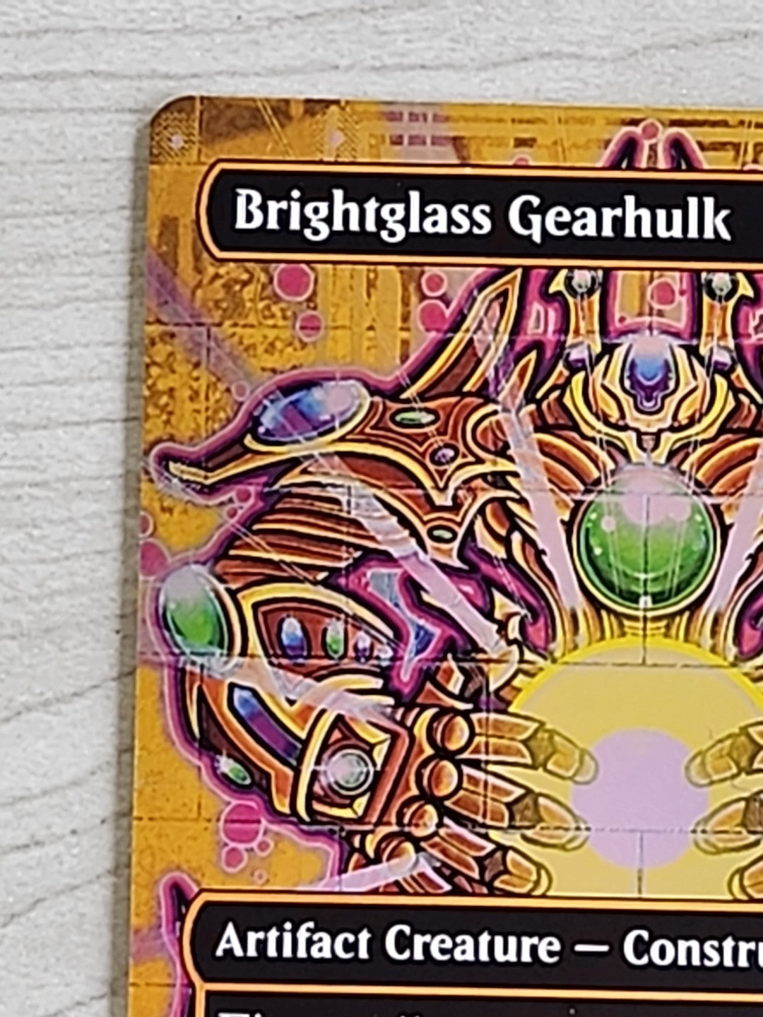 FOIL BRIGHTGLASS GEARHULK (BORDERLESS) FIRST-PLACE FOIL Aetherdrift DFT MTG