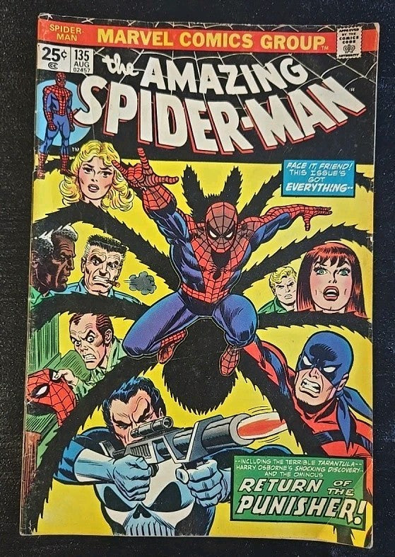 Amazing Spider-Man #135 Marvel Comics 1974 3rd Punisher - Key Comic