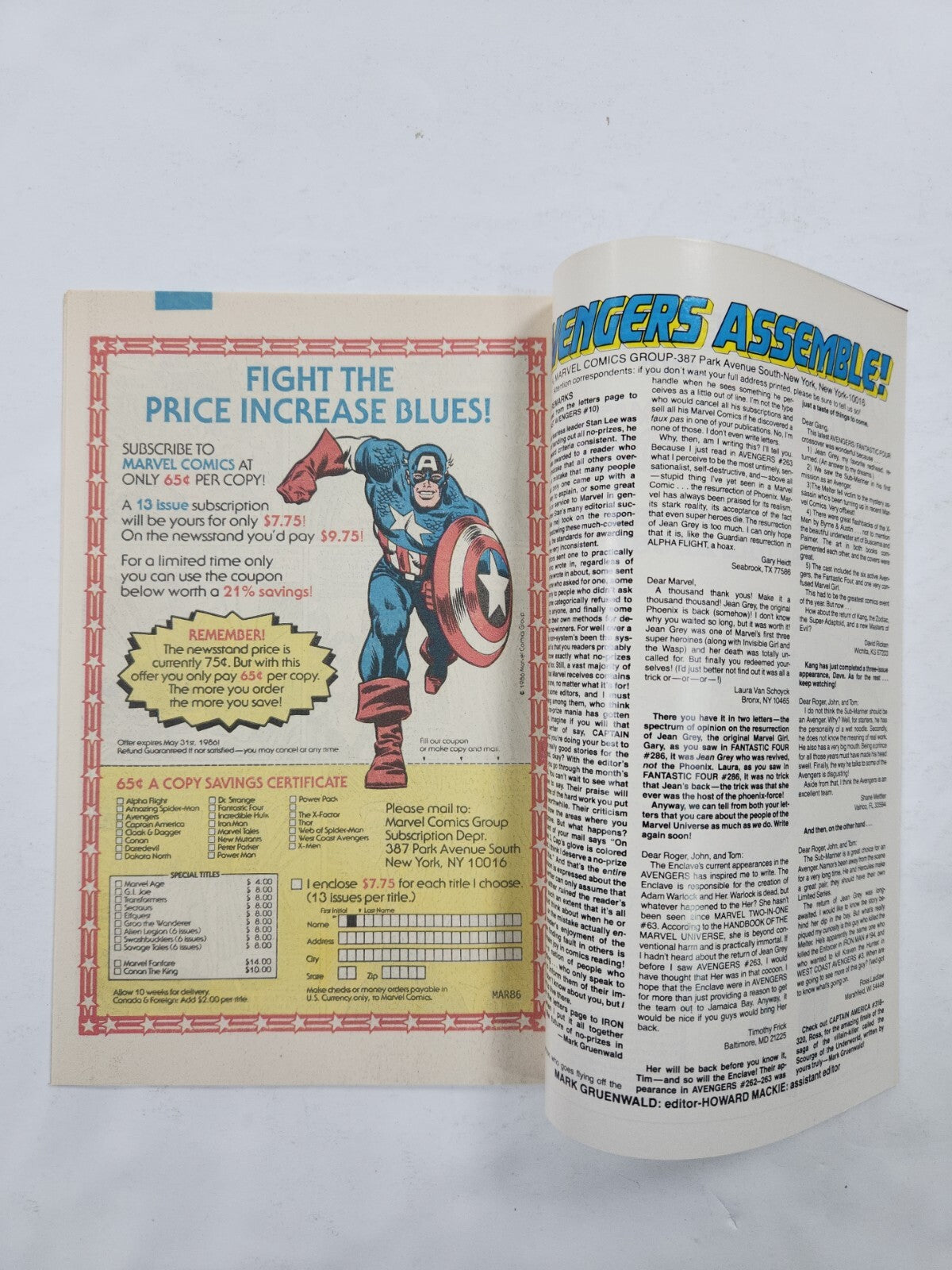 Avengers #269 (1986) KEY! Battle Of Kang Versus Immortus VF+