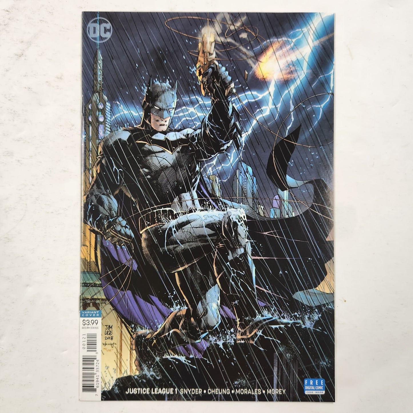 Justice League #1 Jim Lee Variant Cover B DC 2018 Rebirth Scott Snyder