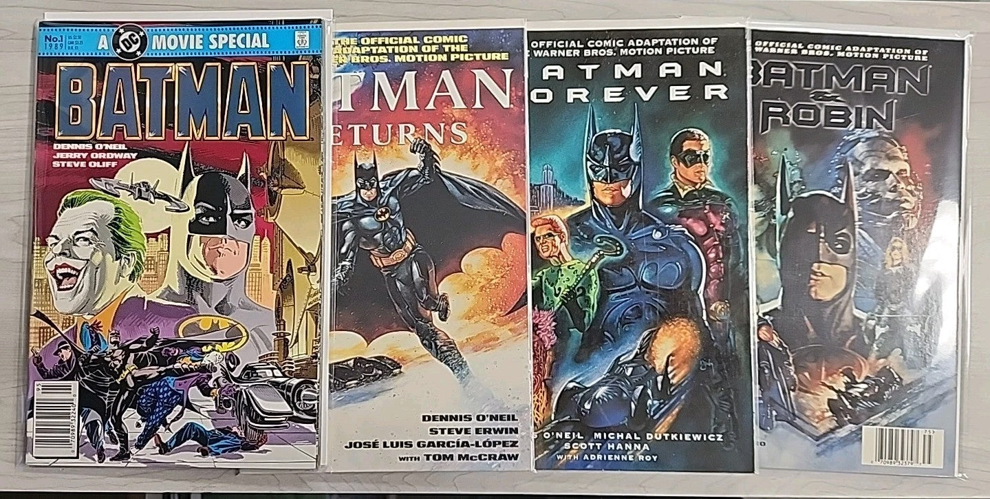 DC Comics Batman Official Comic Adaptations of 1989 Returns Forever & Robin Lot