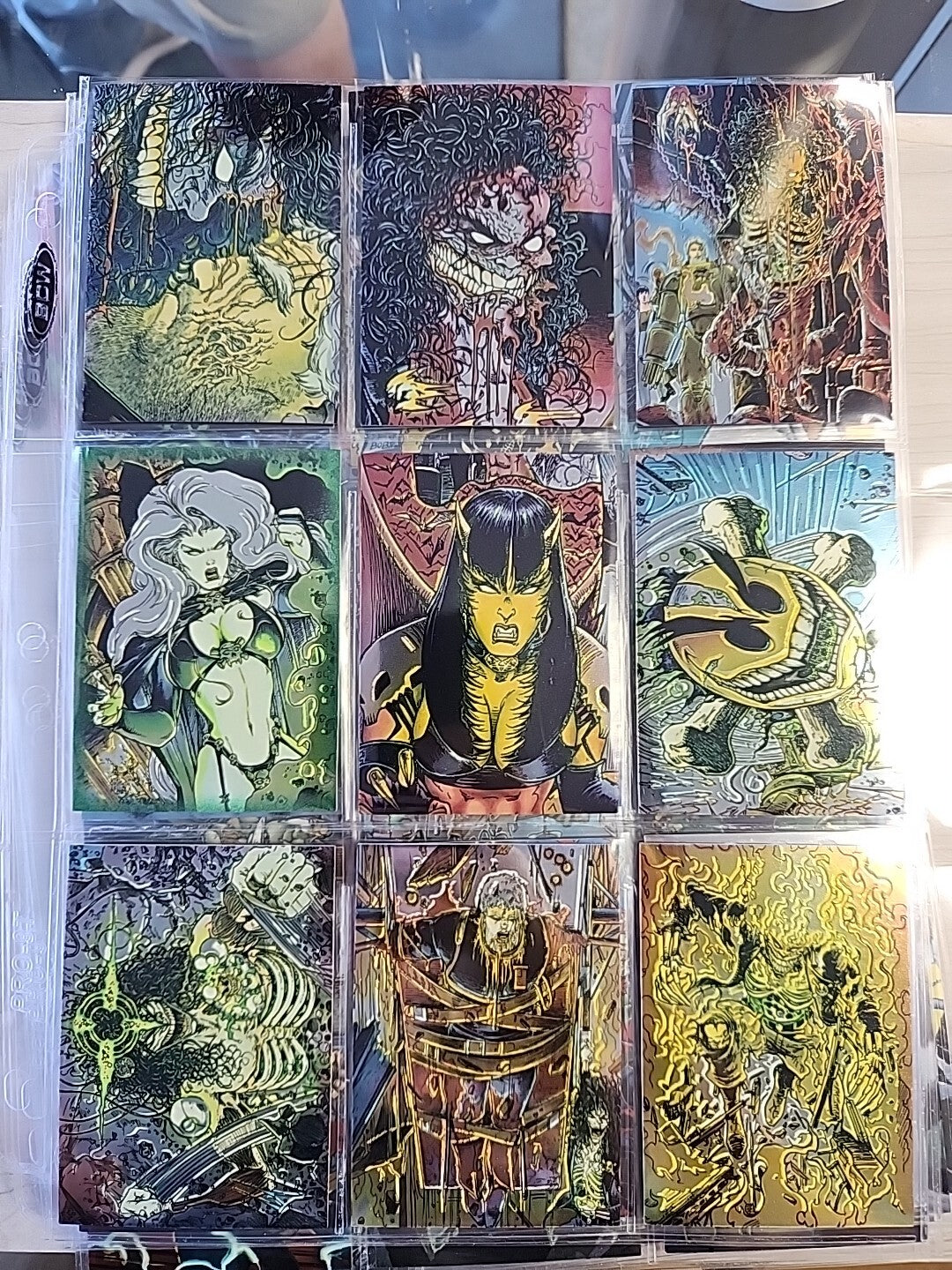 EVIL ERNIE Glow In The Dark 1995 Chromium Complete 100 Card Set in Sheets