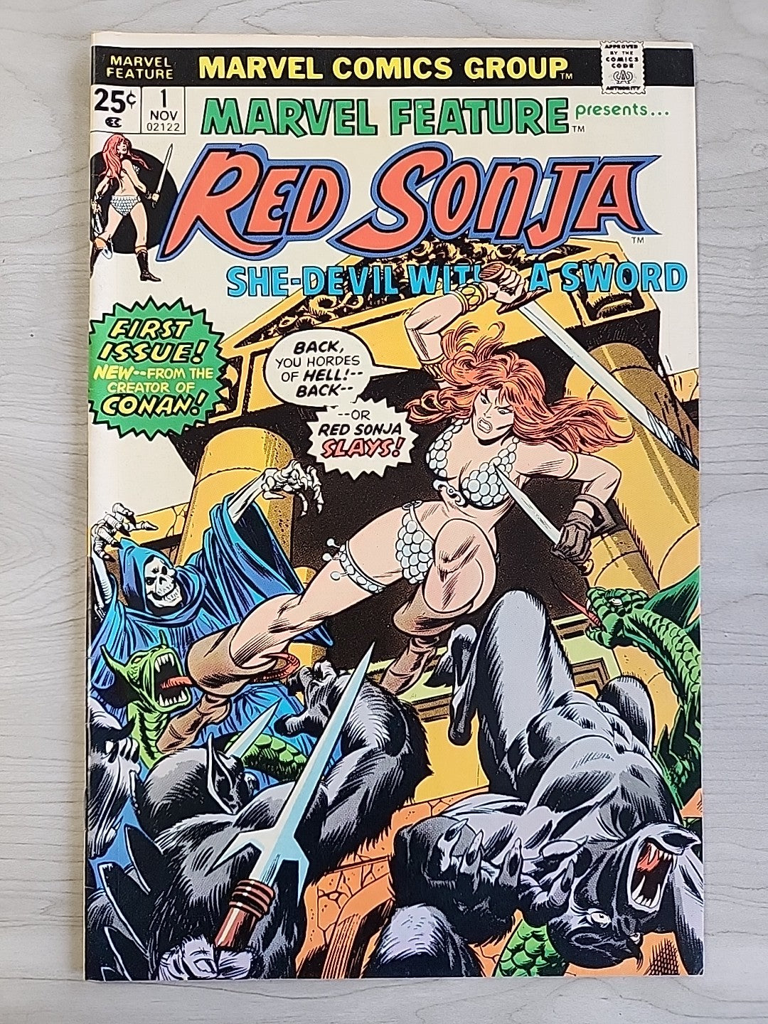 Marvel Feature 1-7 COMPLETE Series Frank Thorne Red Sonja 1 2 3 4 5 6 7 Conan