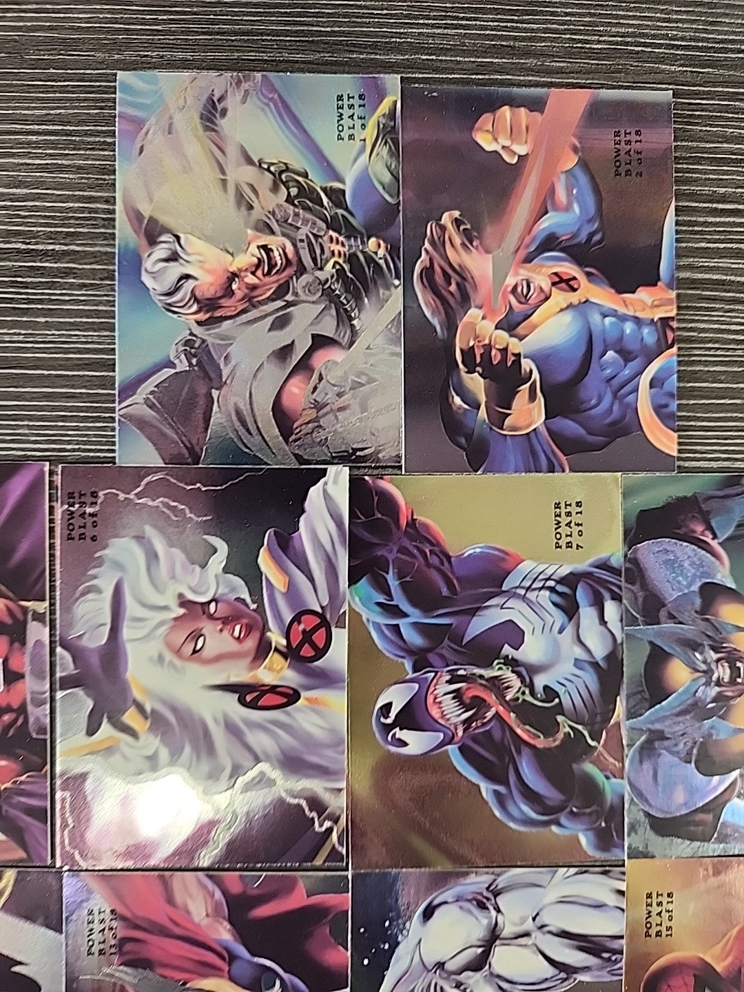 1994 Flair Marvel Complete 150 Card Set & Complete 18 Power Blast Foil Set NMMT