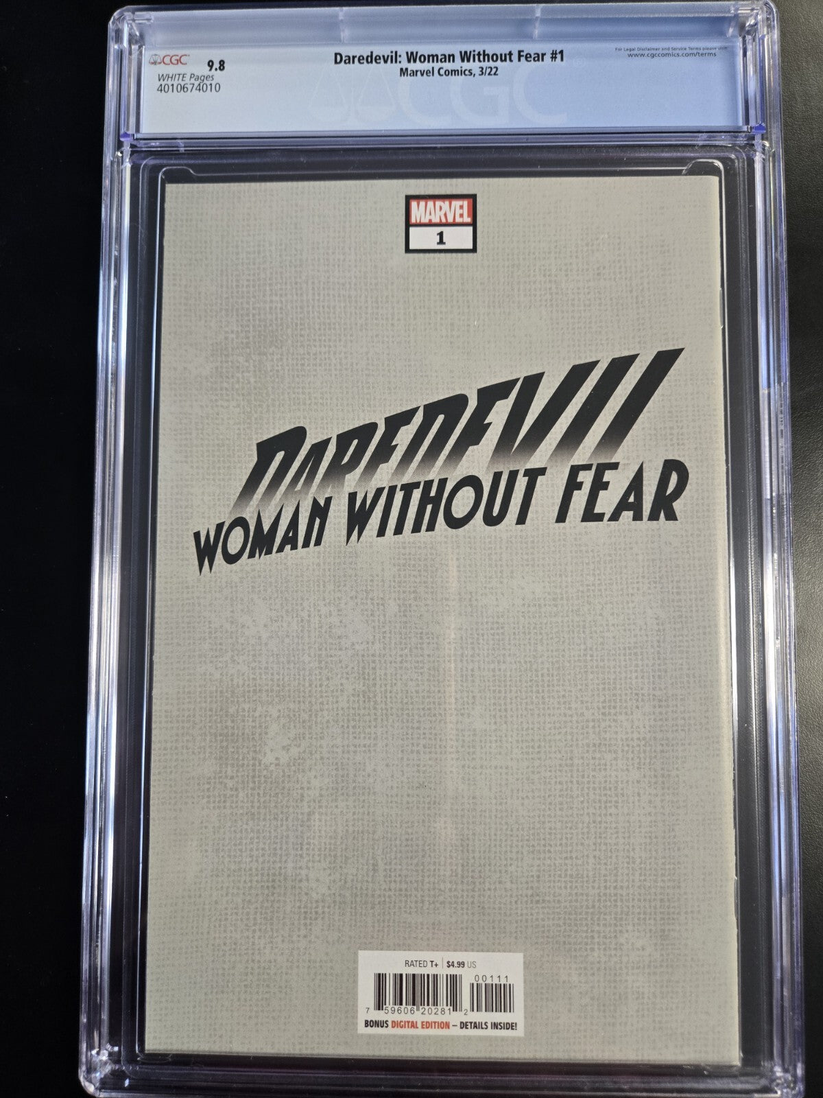 Daredevil: Woman Without Fear #1 CGC 9.8