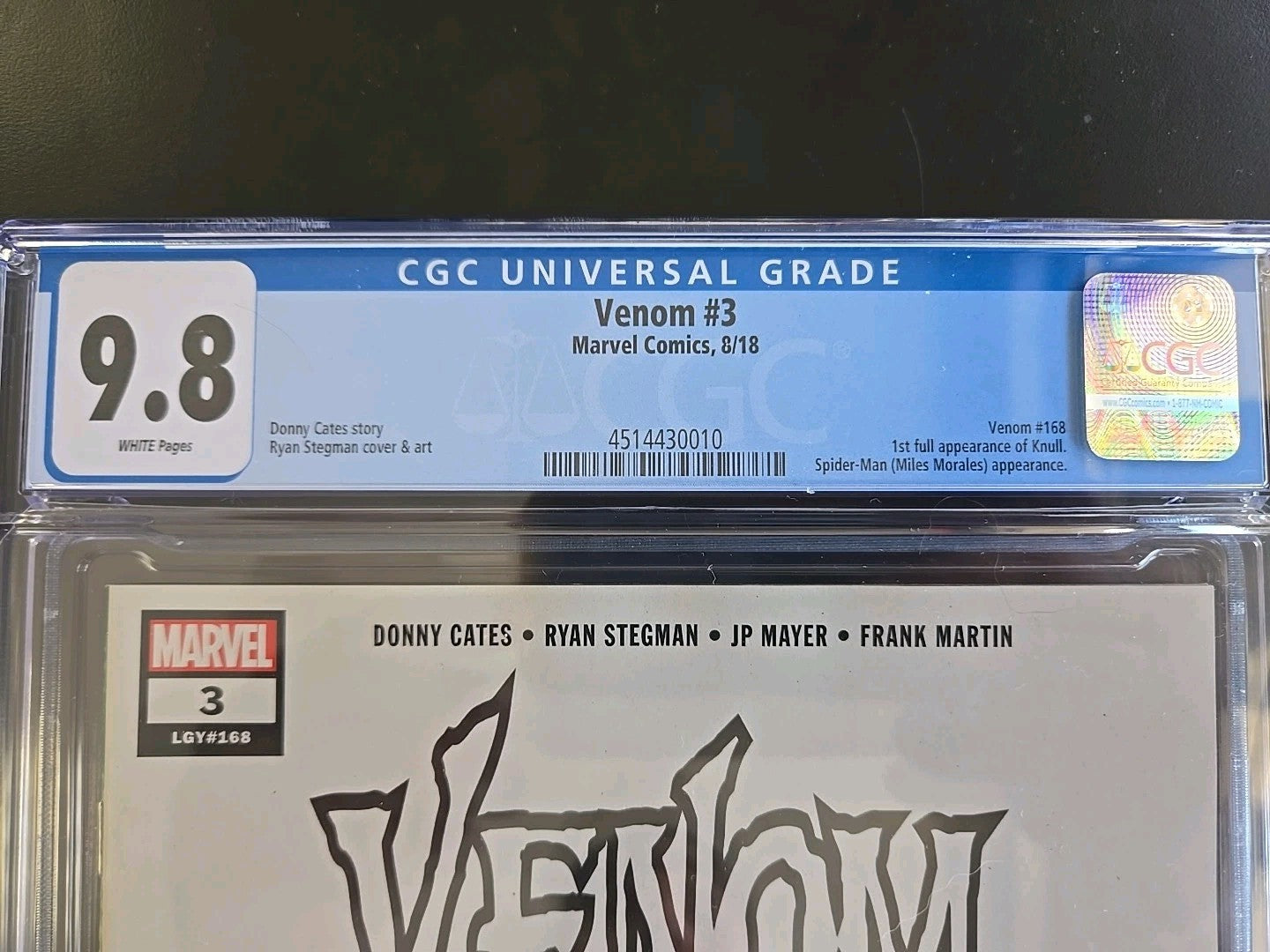 Venom #3 2018 1st Print 1st Appearance of Knull CGC 9.8 🔥