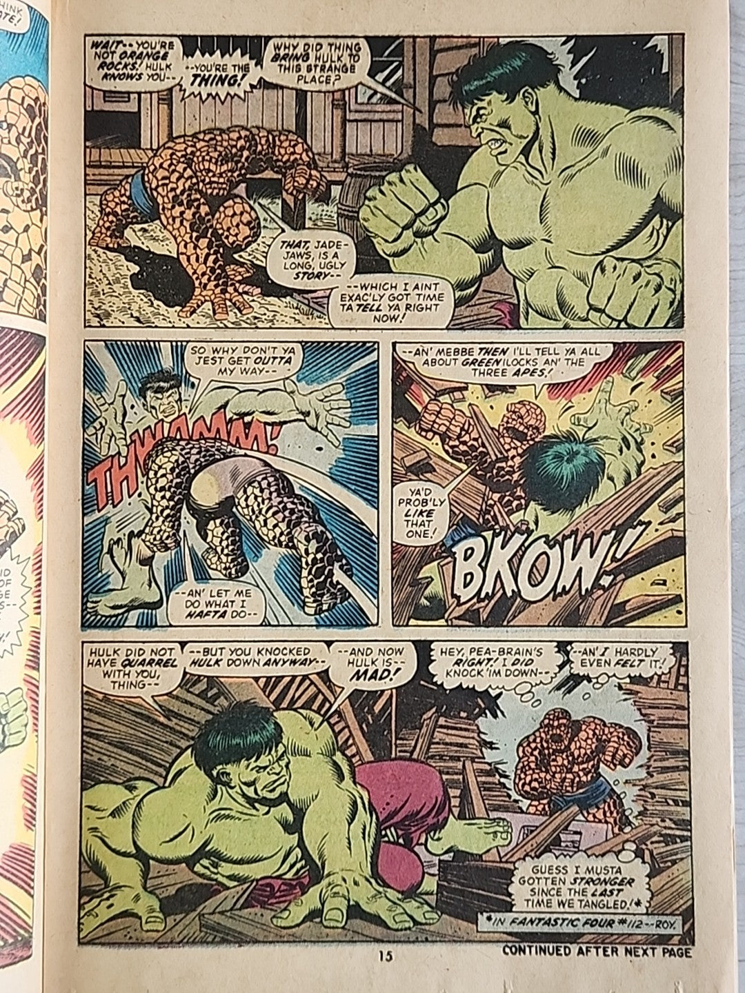 Marvel Feature 11 Thing vs. Hulk Marvel Comics 1973 Bronze Age Key 1st Solo App