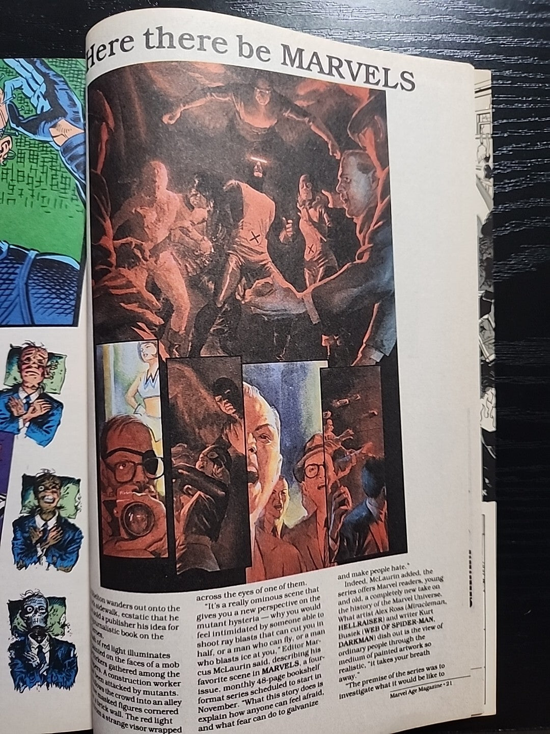 MARVEL AGE #130 1993 1st ALEX ROSS Marvel Cover Newsstand Variant VF Poster Incl