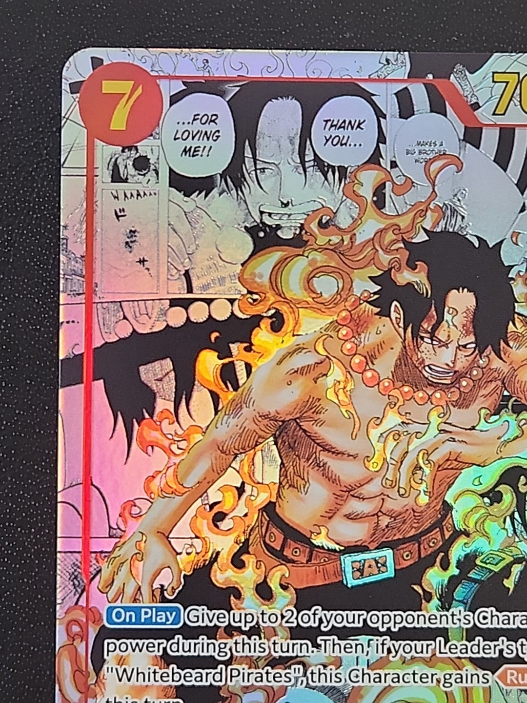 One Piece Portgas.D.Ace OP02-013 Parallel Manga Rare Alt Art English - NM/M