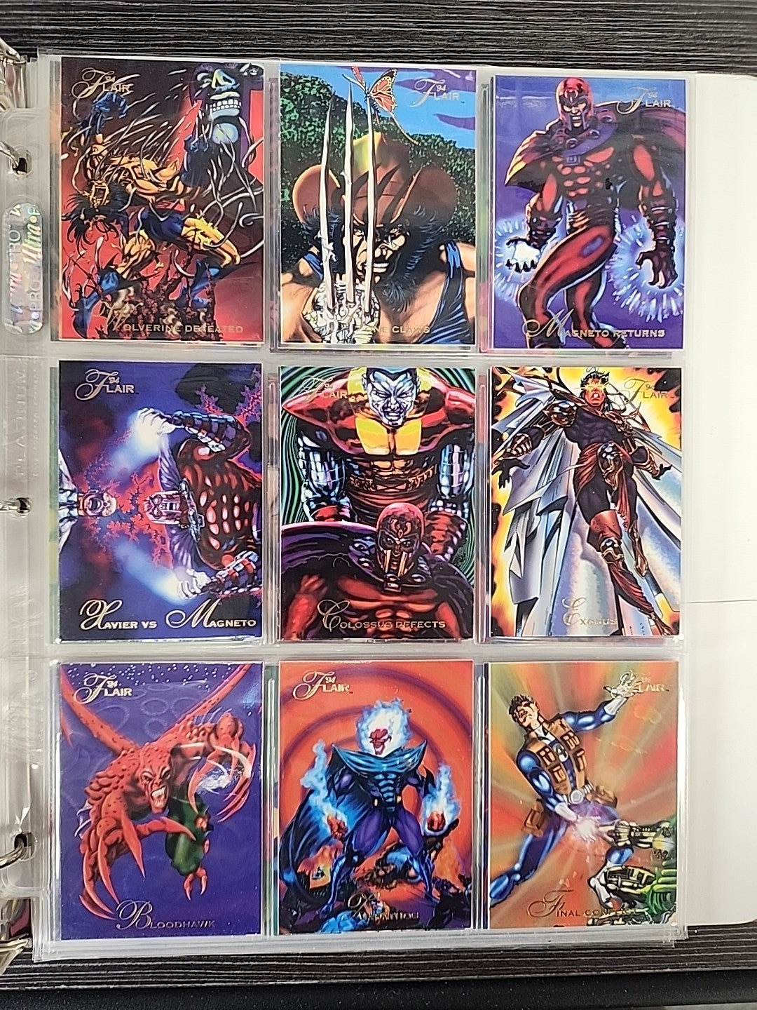 1994 Flair Marvel Complete 150 Card Set & Complete 18 Power Blast Foil Set NMMT