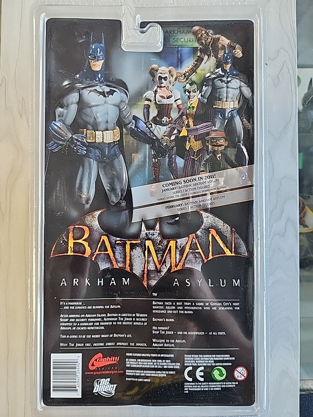 DC Direct Arkham Asylum Battle-Damaged BATMAN SDCC Exclusive Action Figure NIB