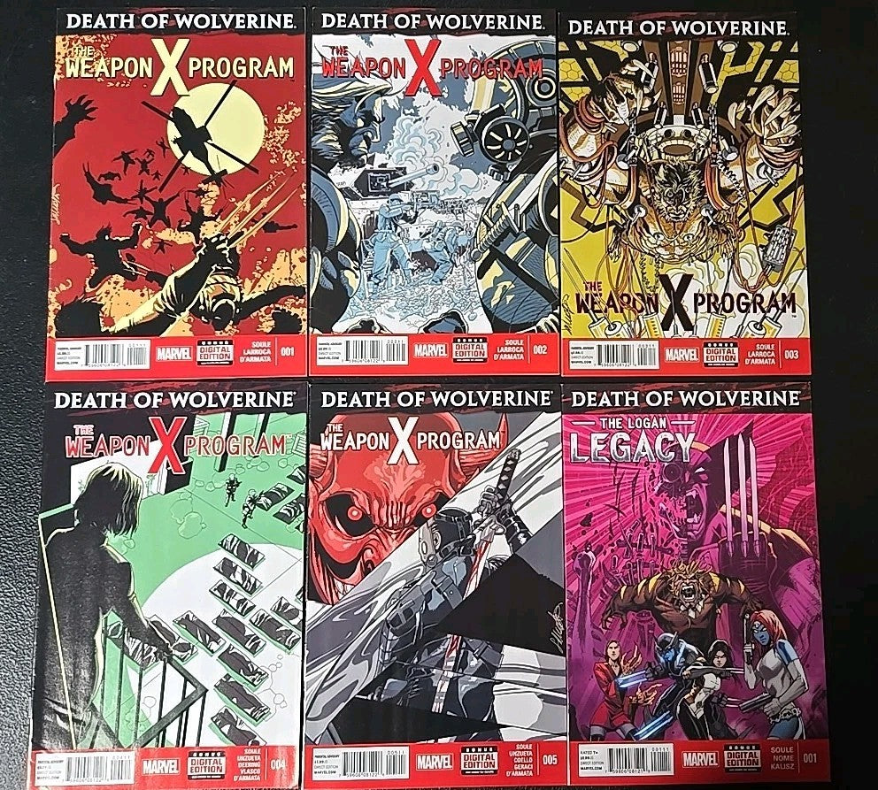Death of Wolverine: The Weapon X Program #1-5 Complete Set + Logan Legacy #1 🔥