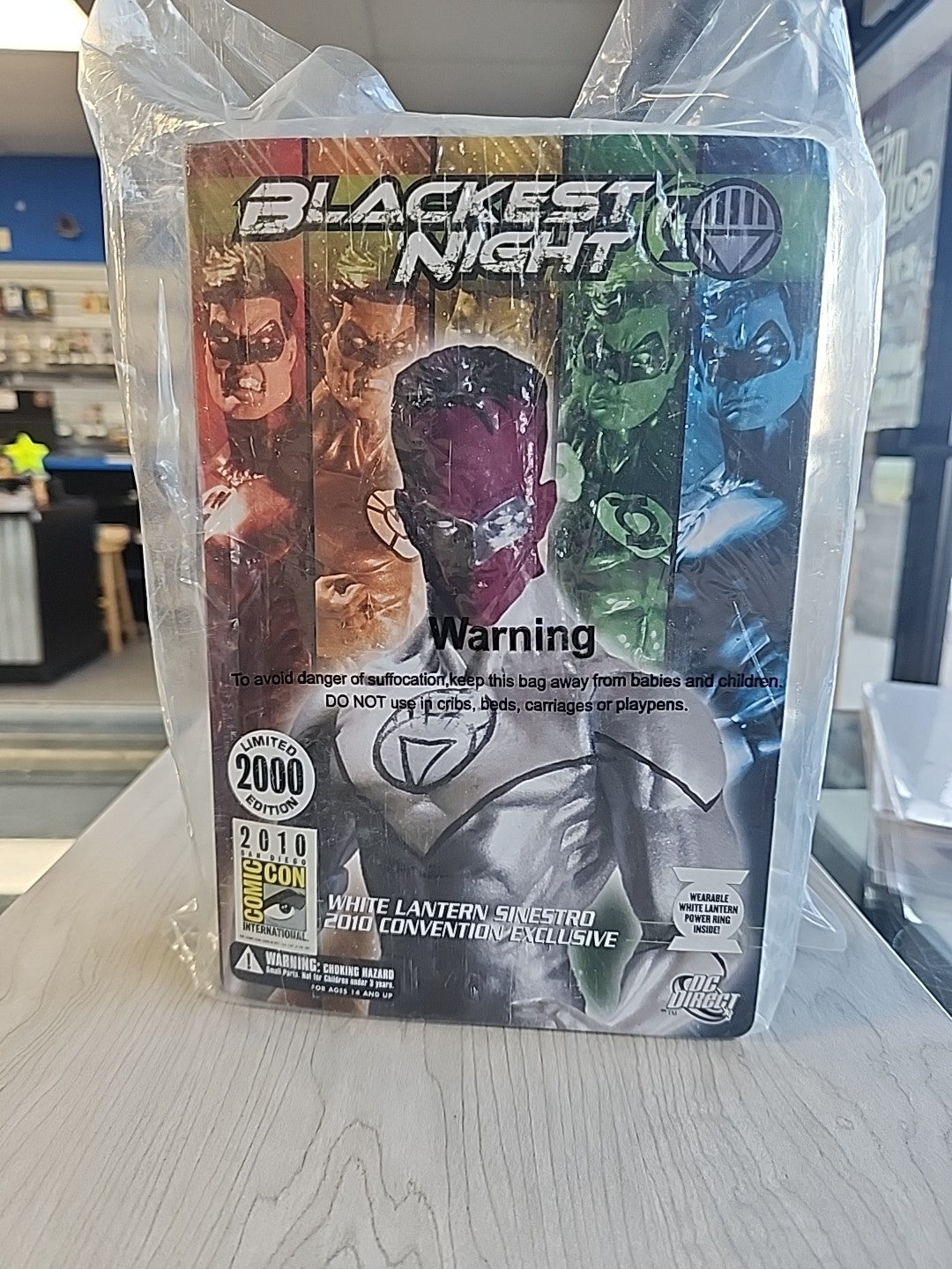DC Direct Blackest Night White Lantern Sinestro 2010 SDCC Exclusive Brand New