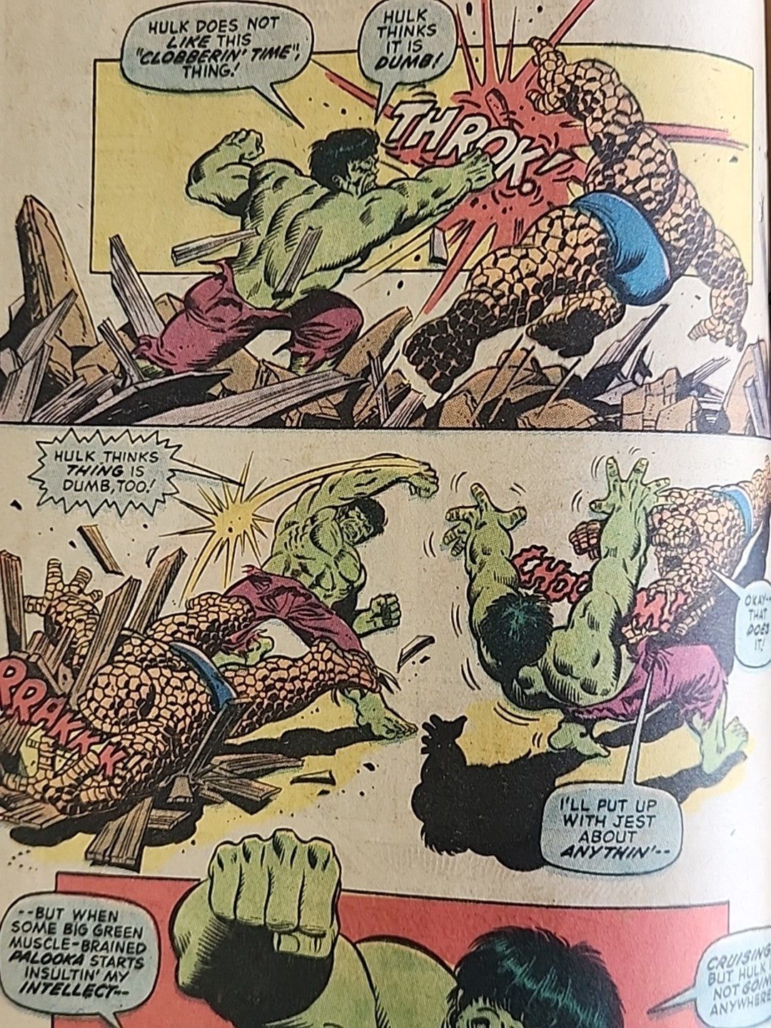 Marvel Feature 11 Thing vs. Hulk Marvel Comics 1973 Bronze Age Key 1st Solo App