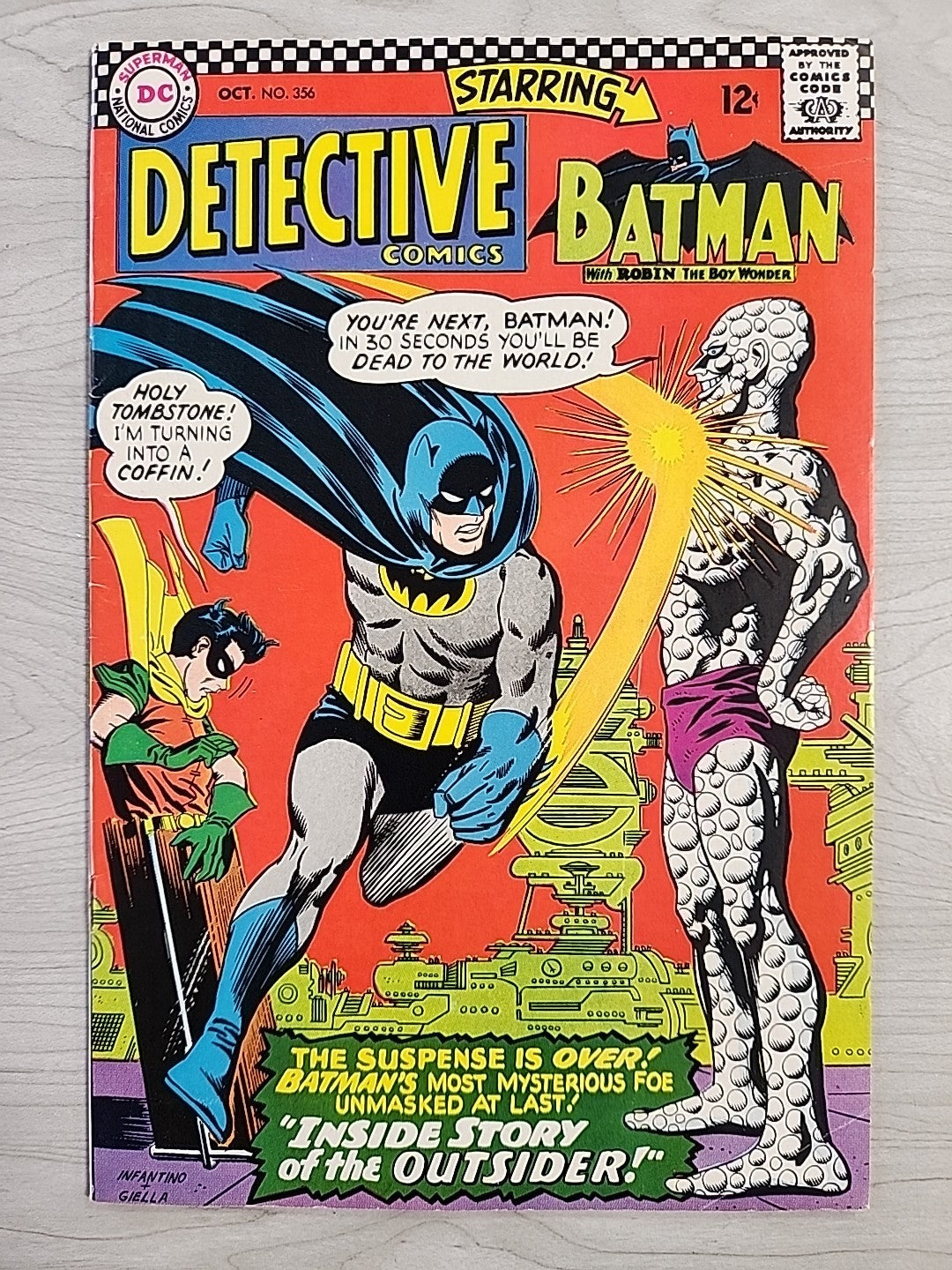 DETECTIVE COMICS 356 1966 DC COMICS 1st OUTSIDER FN/FN+ 6.0-6.5