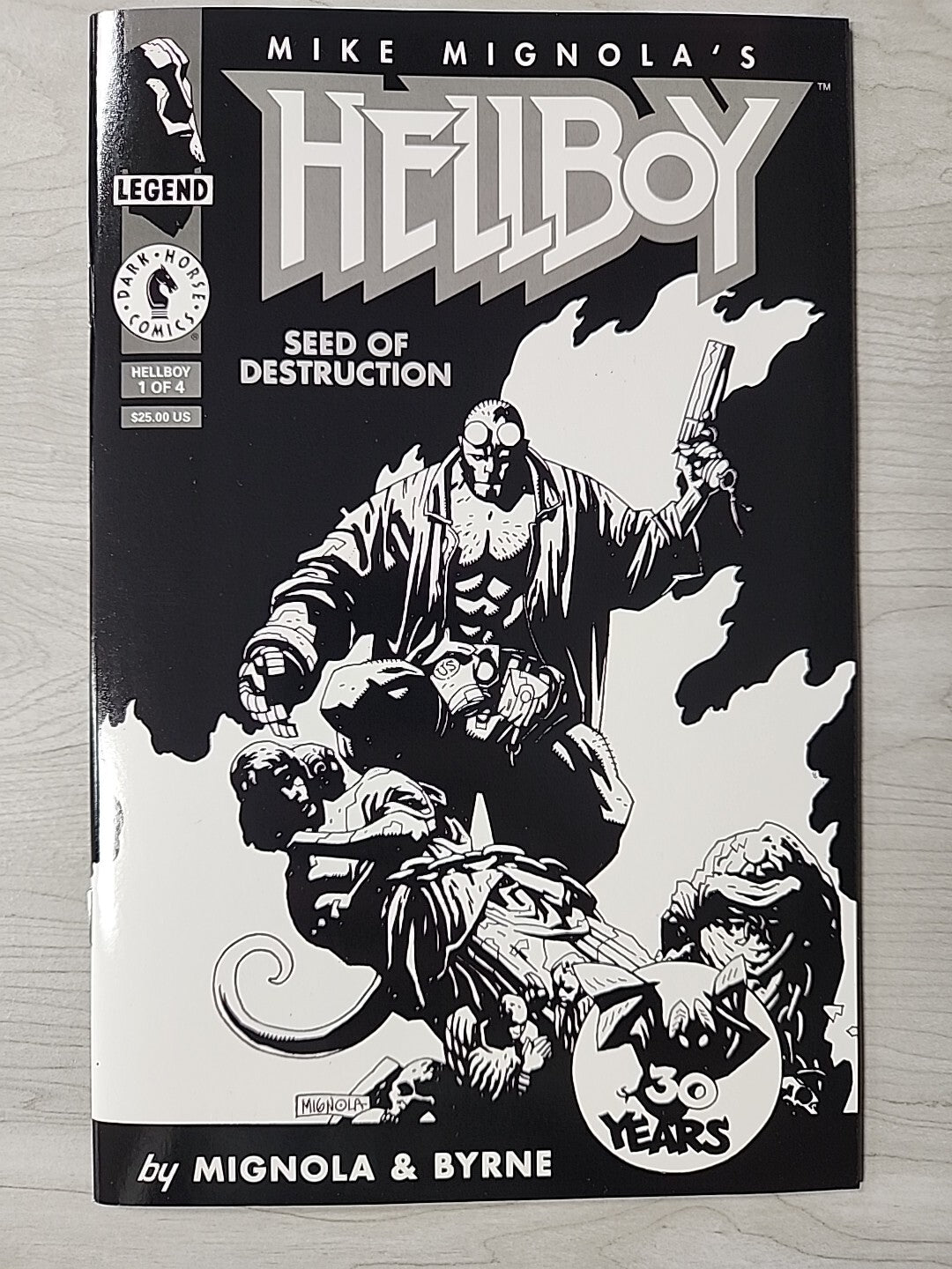 Hellboy Seed of Destruction #1 / B&W Variant 30th Anniv/ Convention Excl 2024