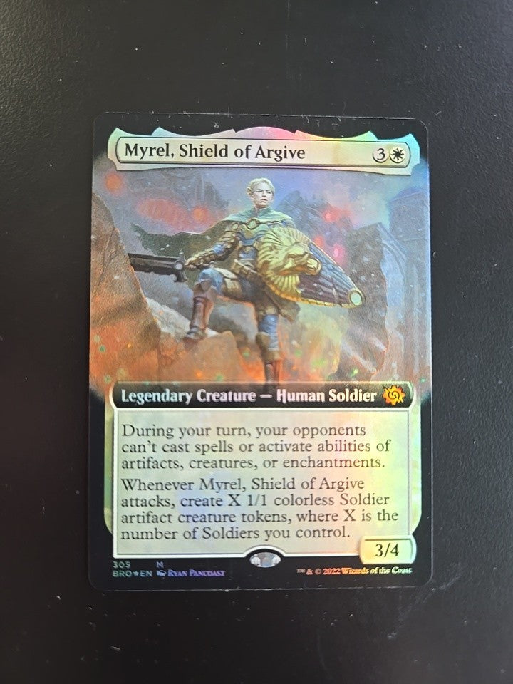 Myrel, Shield of Argive (Extended Art) #305 (Foil) NM Brothers' War Magic MTG