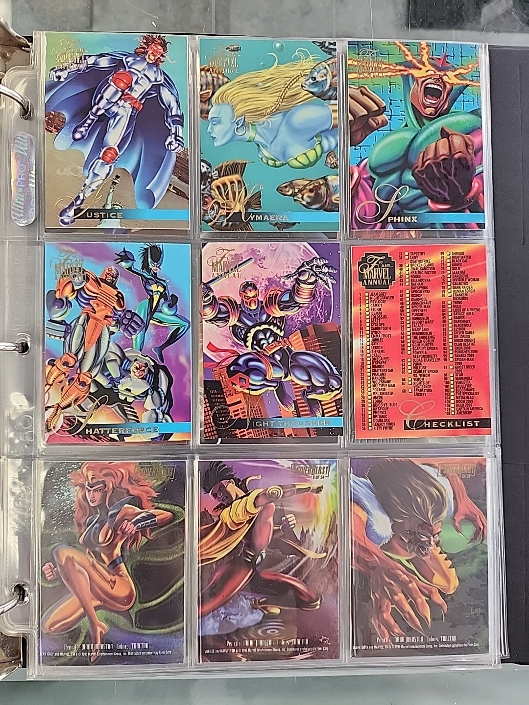 1995 Flair Marvel Annual: Complete Set /w Inserts 200 Cards NM
