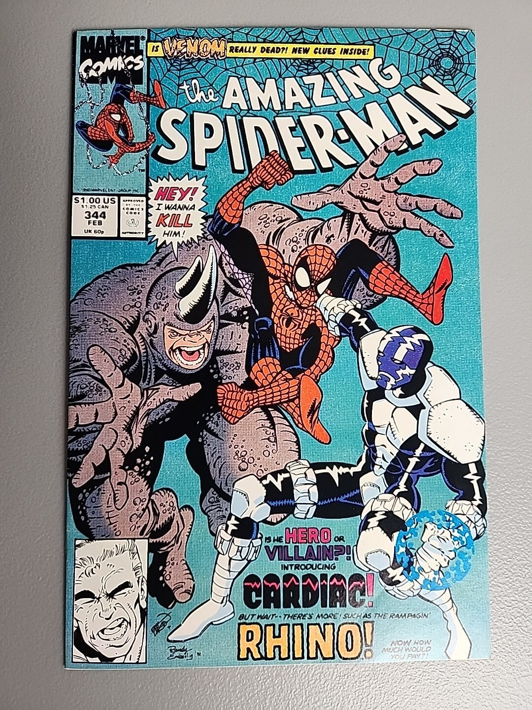 Amazing Spider Man #344 1991 Marvel Comics. Vf+ 1st Cletus Kassidy, Aka Carnage