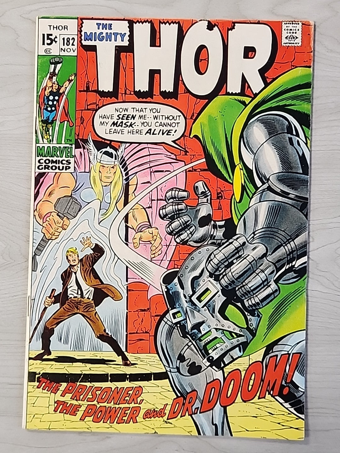 The Mighty Thor #182 (1970) Dr. Doom Cover Marvel Comics Buscema FN/VF