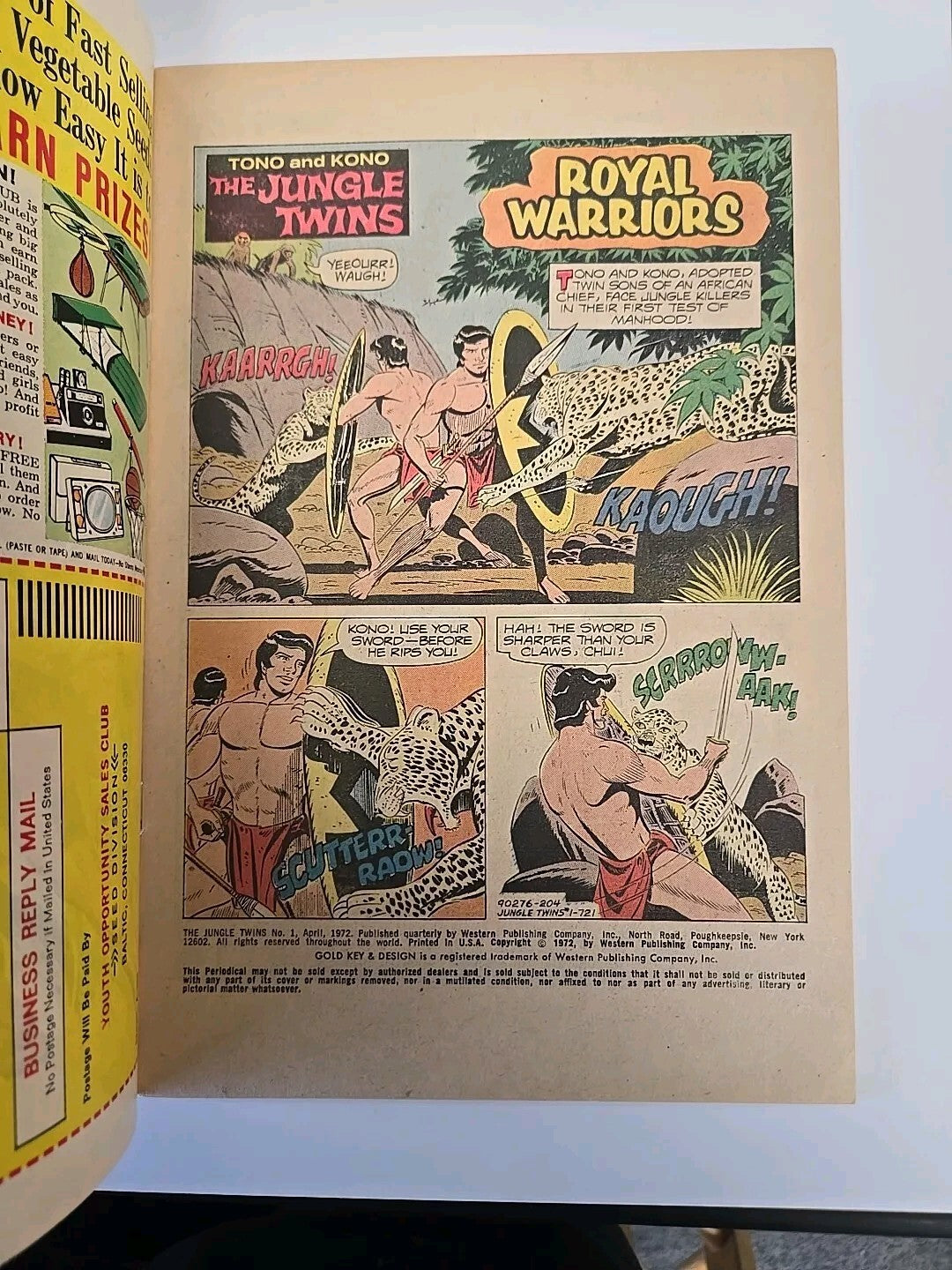 Tono & Kono The Jungle Twins #1 1972 Gold Key Comics- Key Issue Silver Age