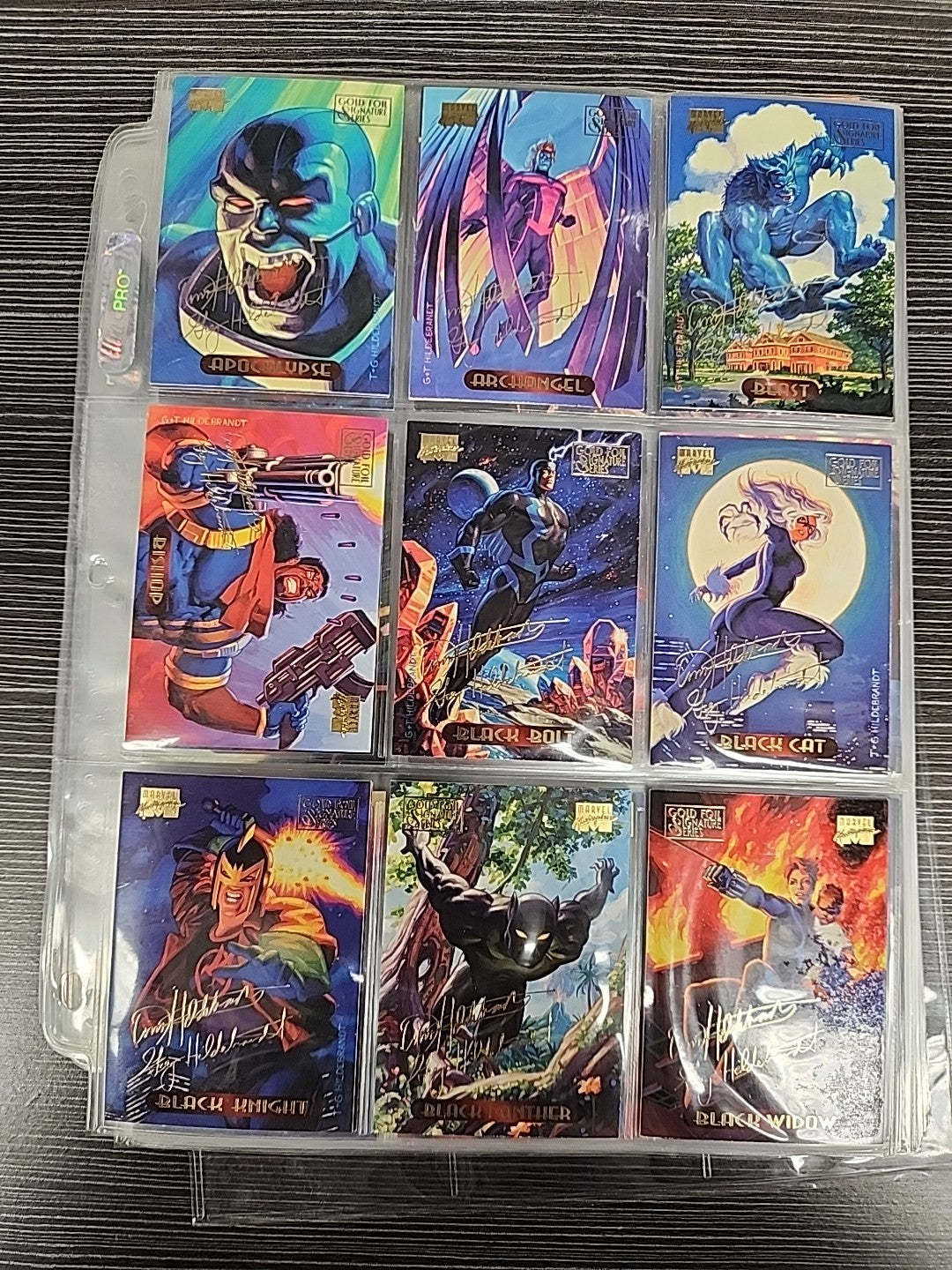 1994 Marvel Masterpieces Base Set Powerblast Silver Holofoil Plus Signature 293