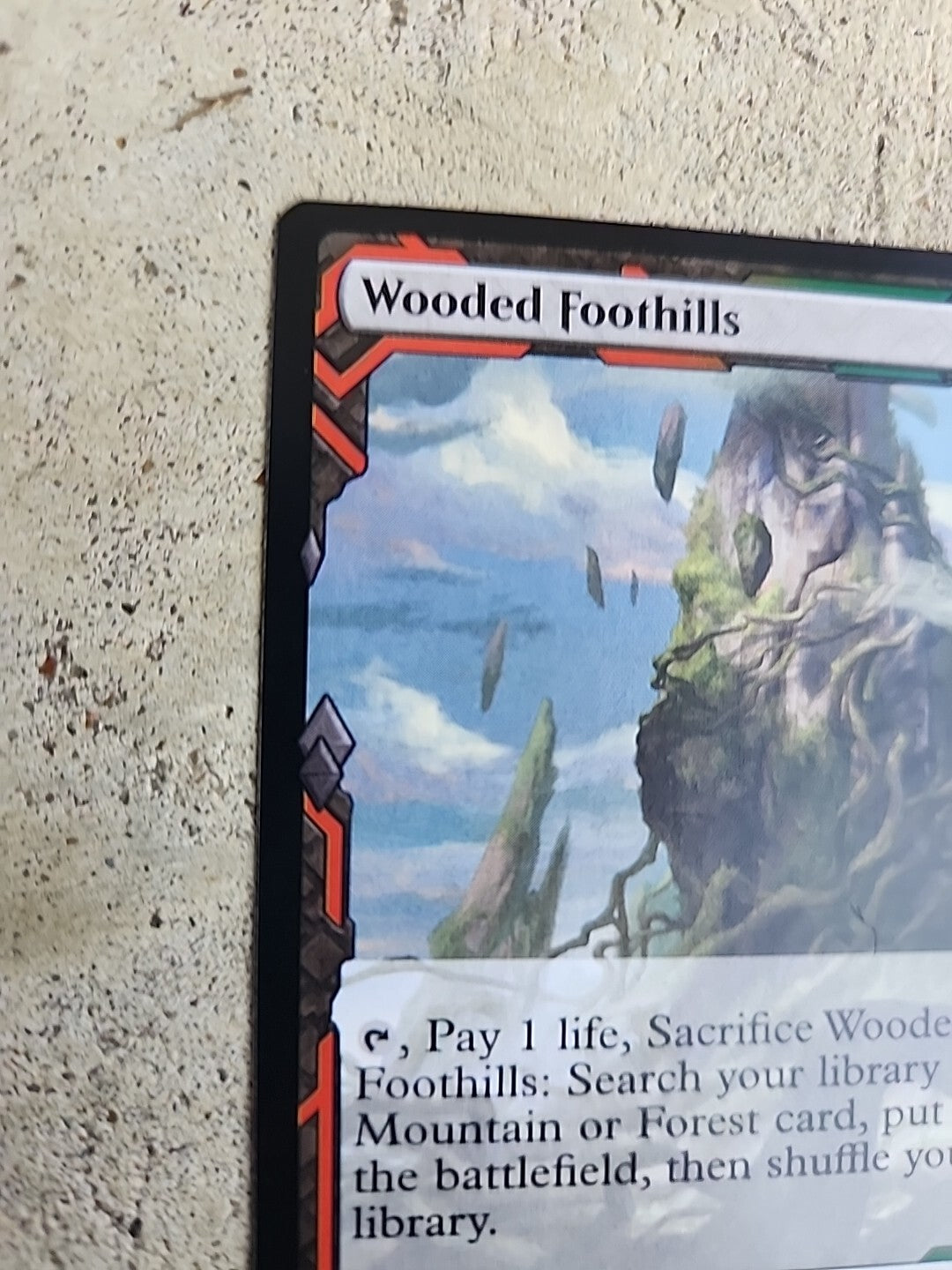 MTG Wooded Foothills Near Mint Regular Zendikar Rising Expeditions English