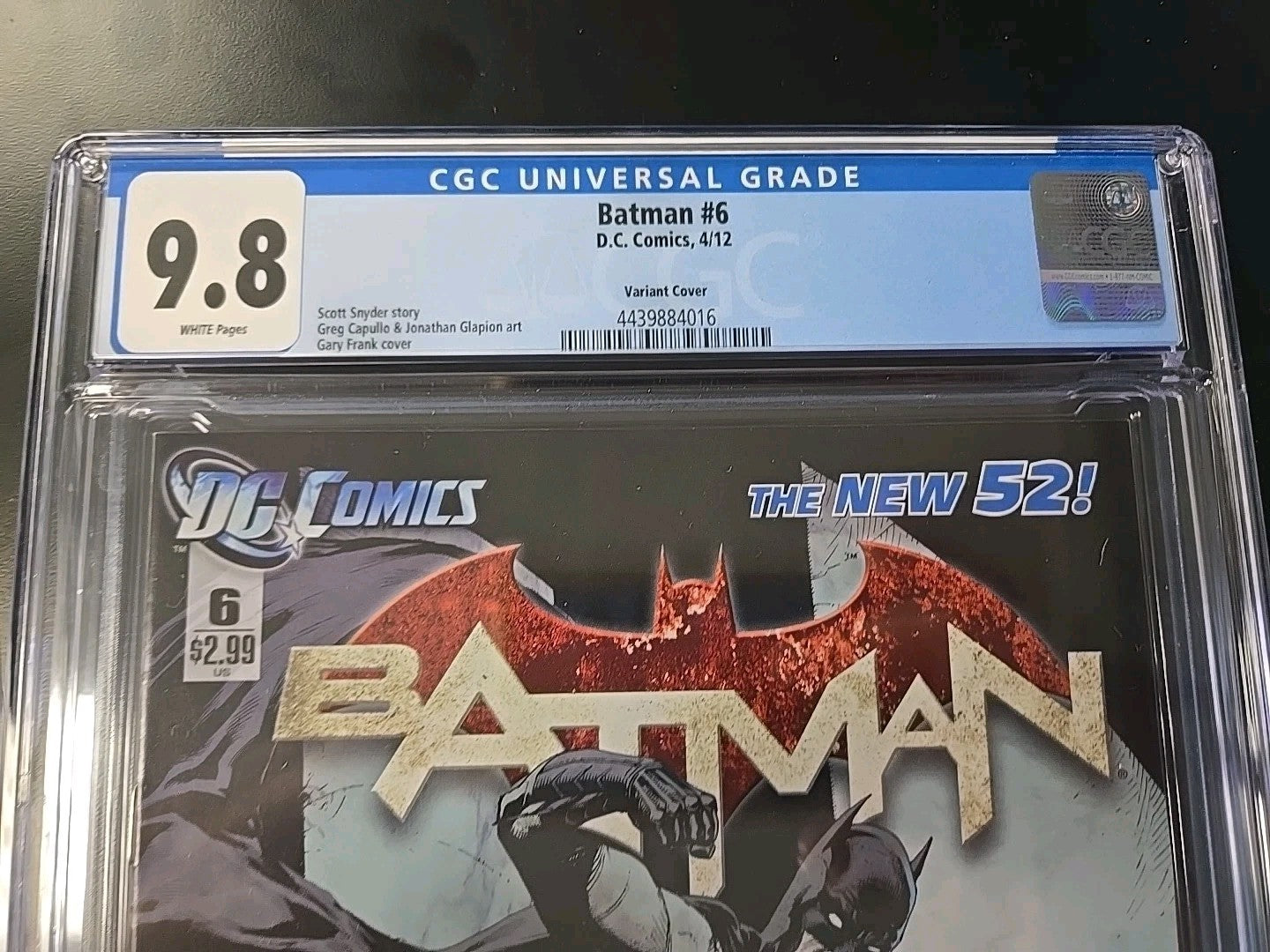 Batman #6, CGC 9.8, 1st App Court of the Owls, 1:25 Variant, DC 2012