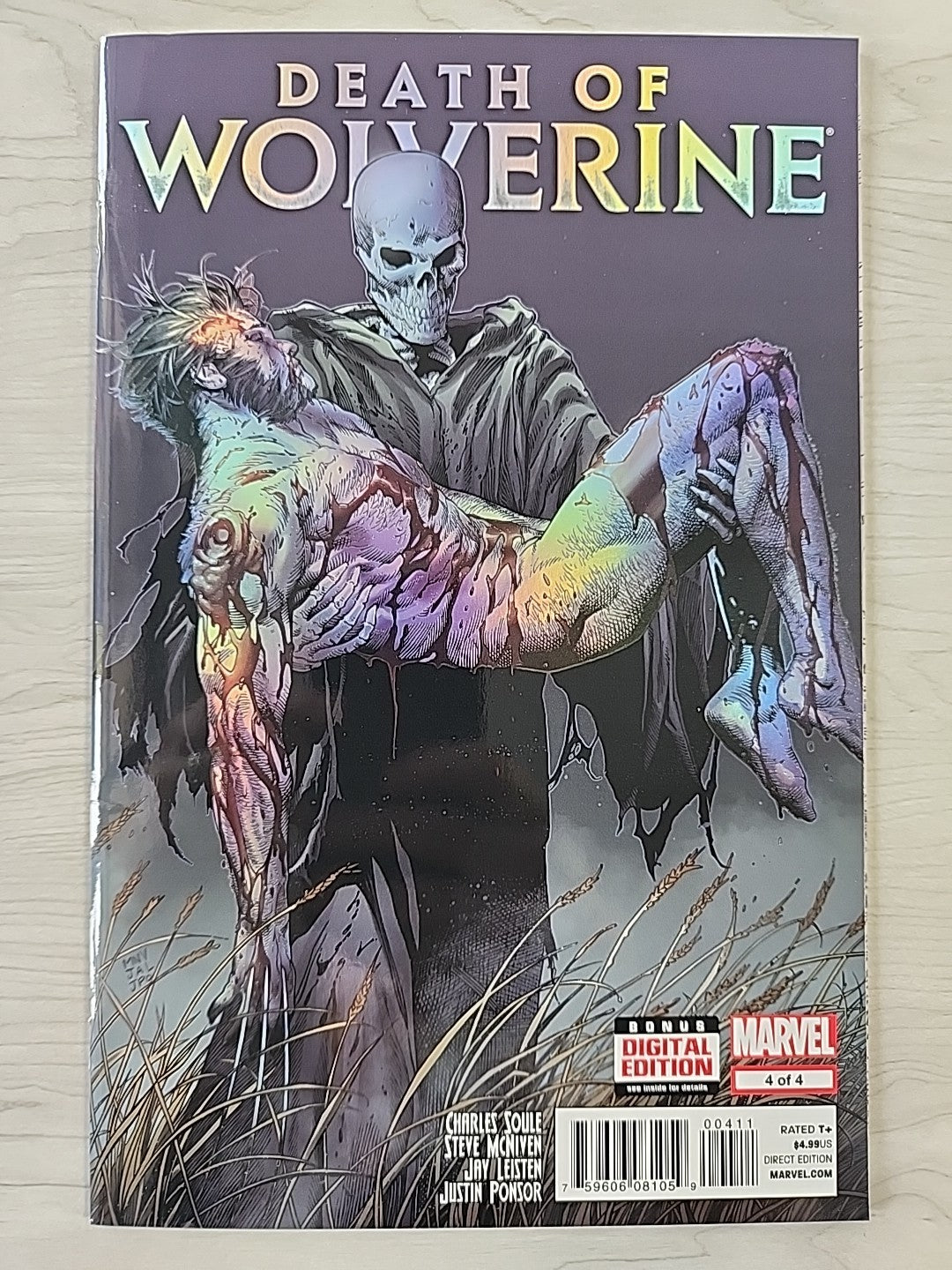 Marvel Comics Death of Wolverine #1-4 Complete Set (2014) Foil Covers Lot Of 4
