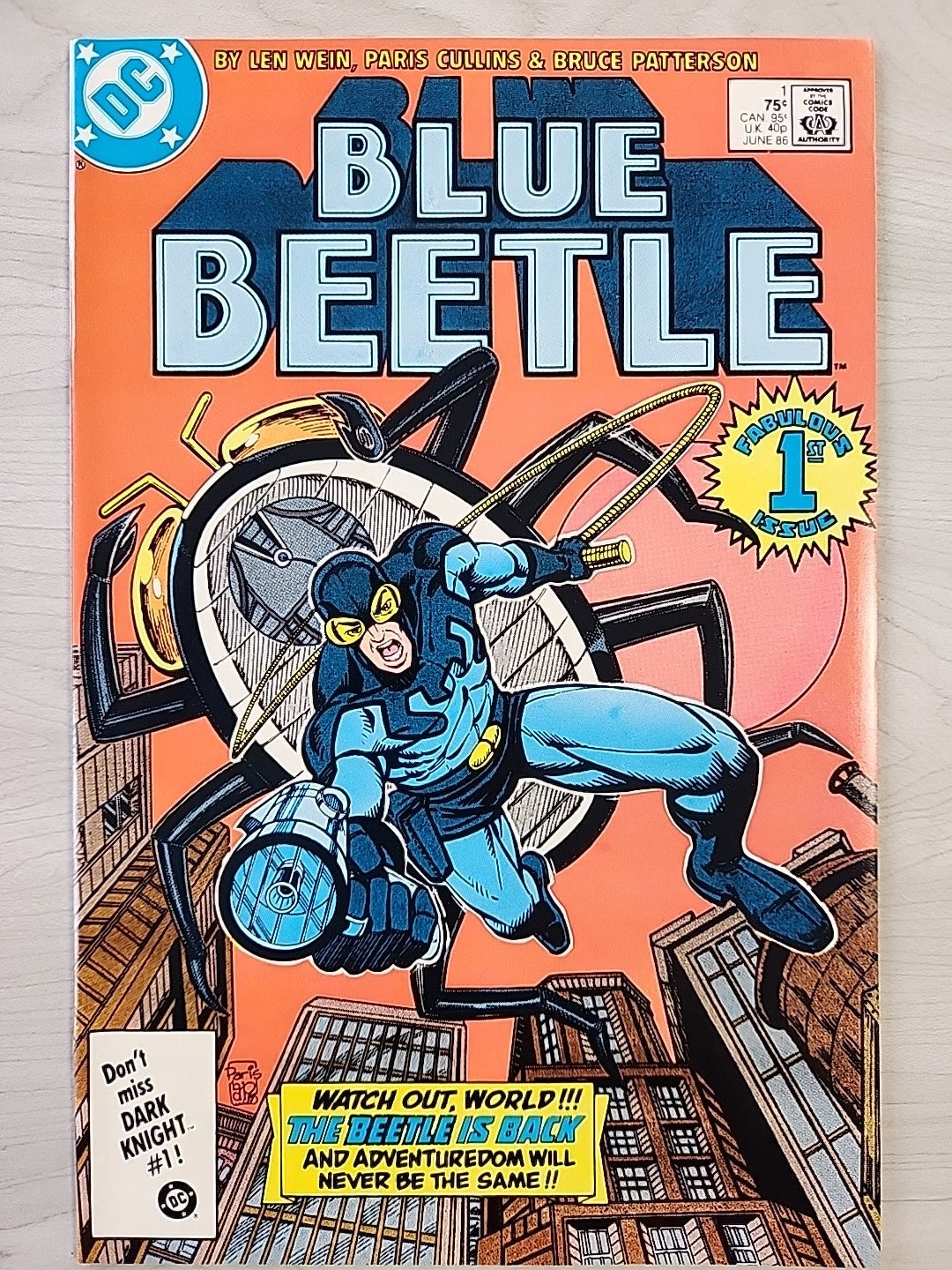 Blue Beetle Comic Book #1 1st Appearance Conrad Carapax DC June 86 NM