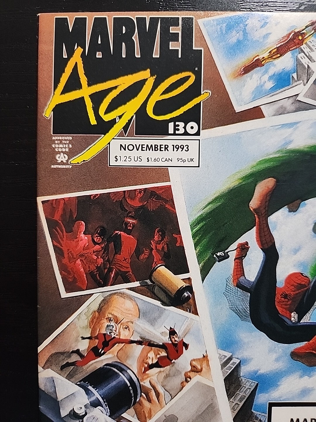 MARVEL AGE #130 1993 1st ALEX ROSS Marvel Cover Newsstand Variant VF Poster Incl
