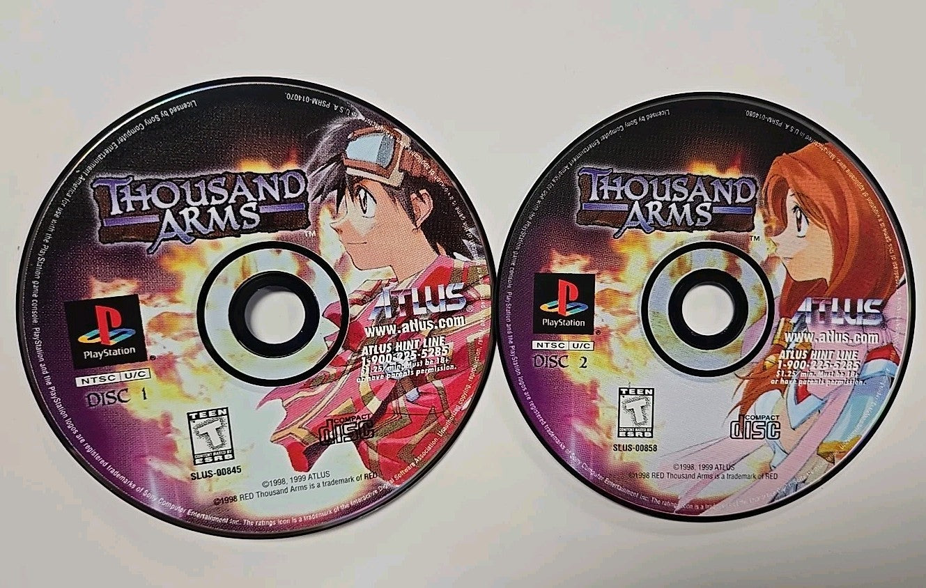 Thousand Arms - PS1 - Discs Only - Tested & Working 🔥
