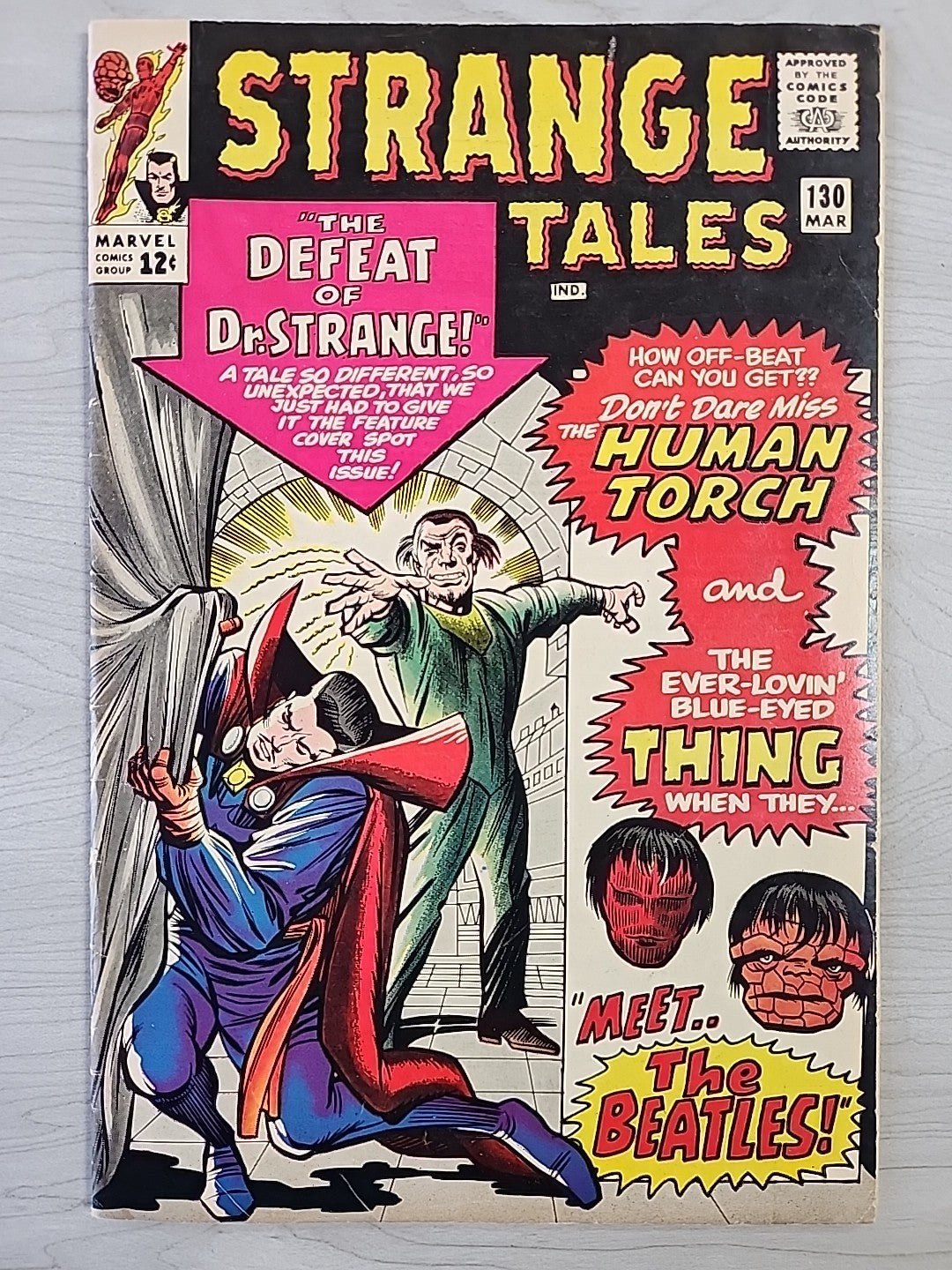 Strange Tales #130 VG/FN 5.0 Cameo by The Beatles! 1965 Jack Kirby Marvel