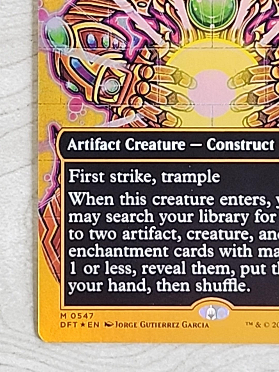 FOIL BRIGHTGLASS GEARHULK (BORDERLESS) FIRST-PLACE FOIL Aetherdrift DFT MTG