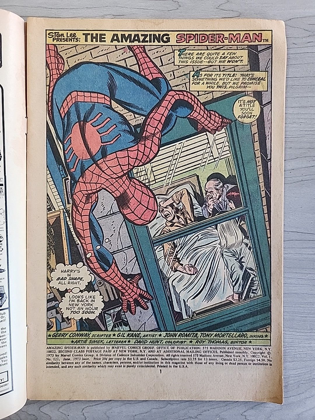 The Amazing Spider-Man #121 (1973) Death of Gwen Stacy Key Issue VG 4.0 Marvel