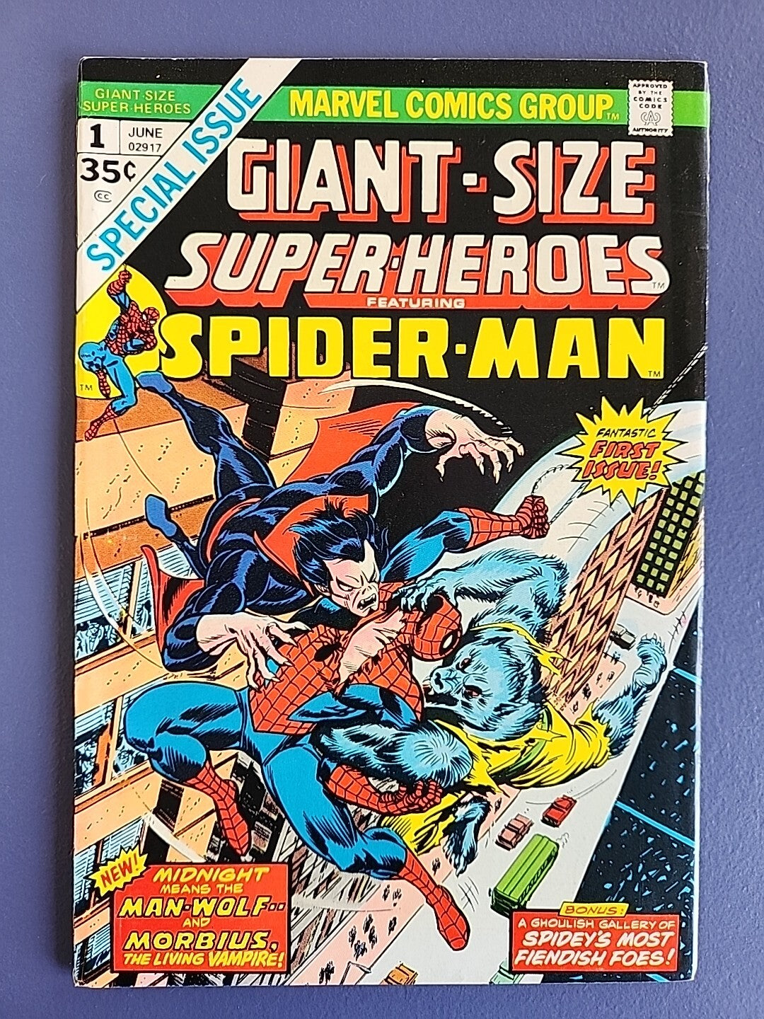 Giant-Size Super-Heroes #1 (1974) Amazing Spider-Man Morbius, Man-Wolf VF