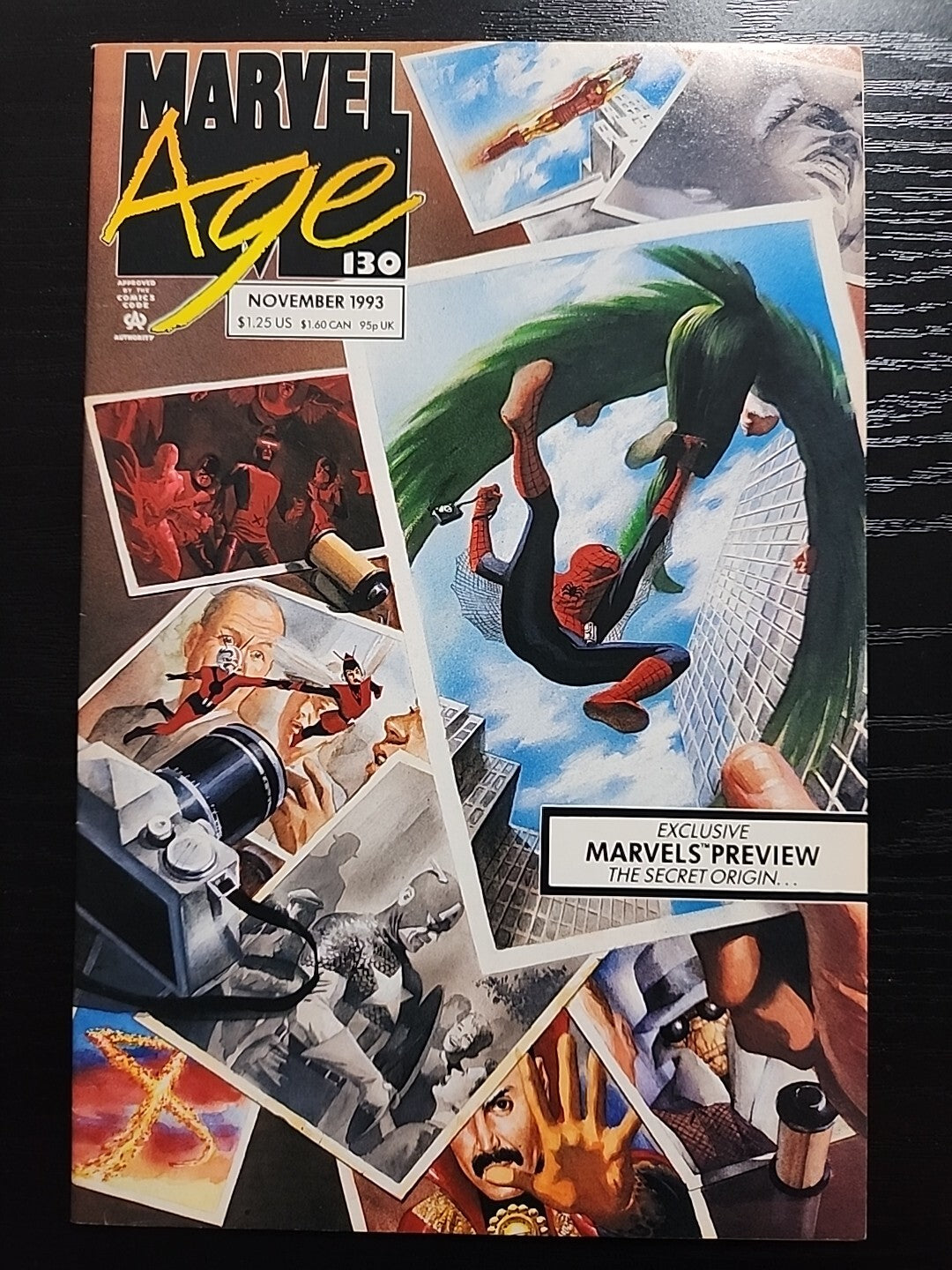 MARVEL AGE #130 1993 1st ALEX ROSS Marvel Cover Newsstand Variant VF Poster Incl