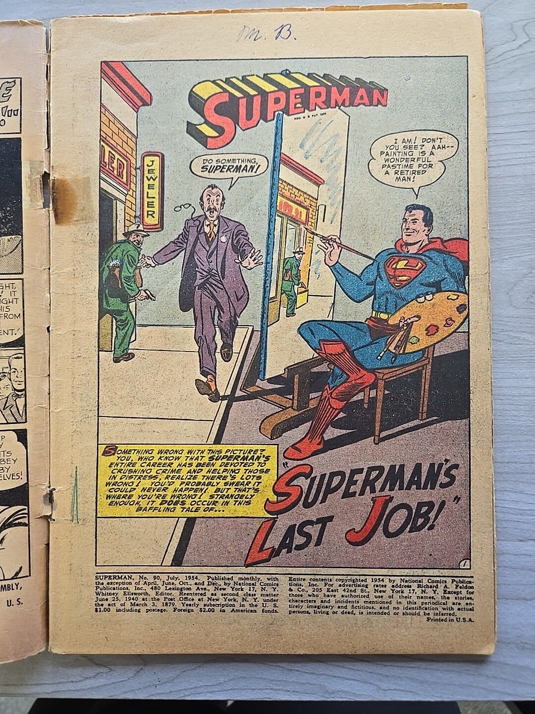 Superman #90 - DC Comics 1954 - Lex Luthor Appearance Golden Age Comics