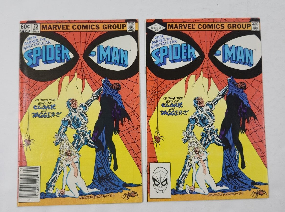 Spectacular Spider-Man # 70 - 3rd Cloak & Dagger Lot Of 2 Newsstand & Direct