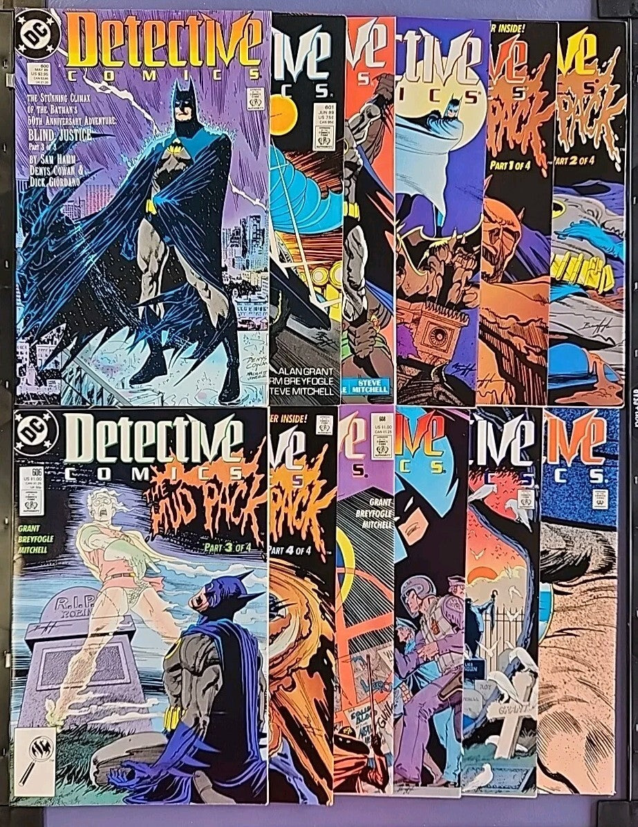 Detective Comics Lot of 12 600-611 608 609 DC (1989) 1st Series Batman