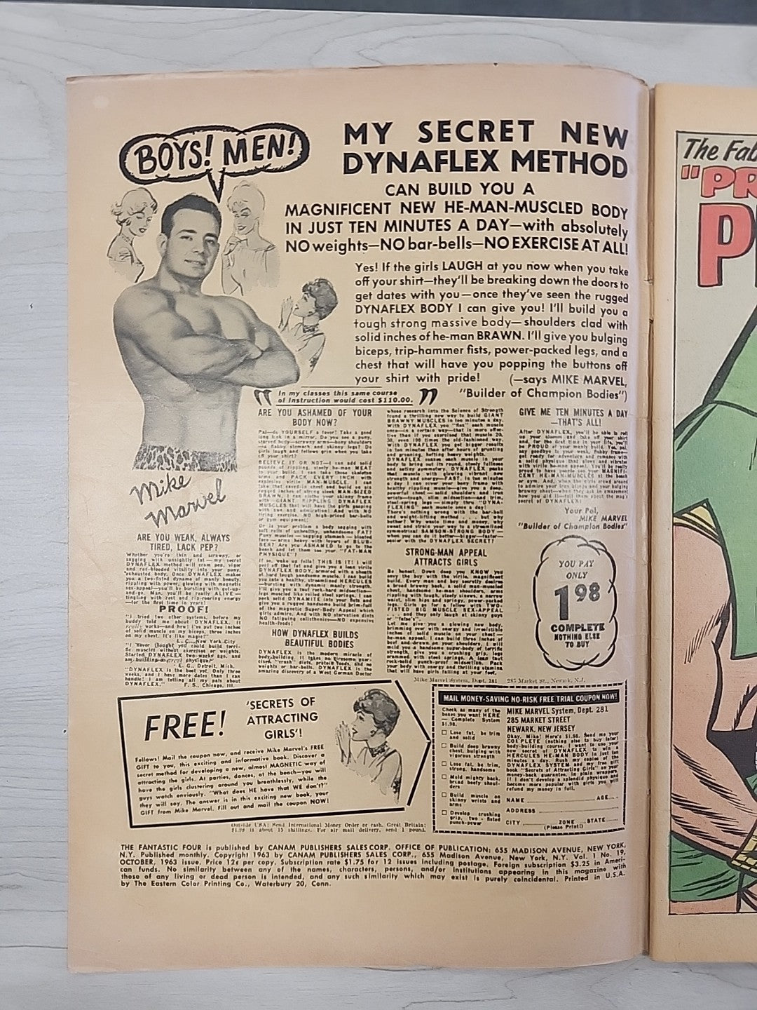 Fantastic Four 19 1963 VG- Lee Kirby/Reinman 1st Rama-Tut (Kang) KEY X-Men 1 Ad