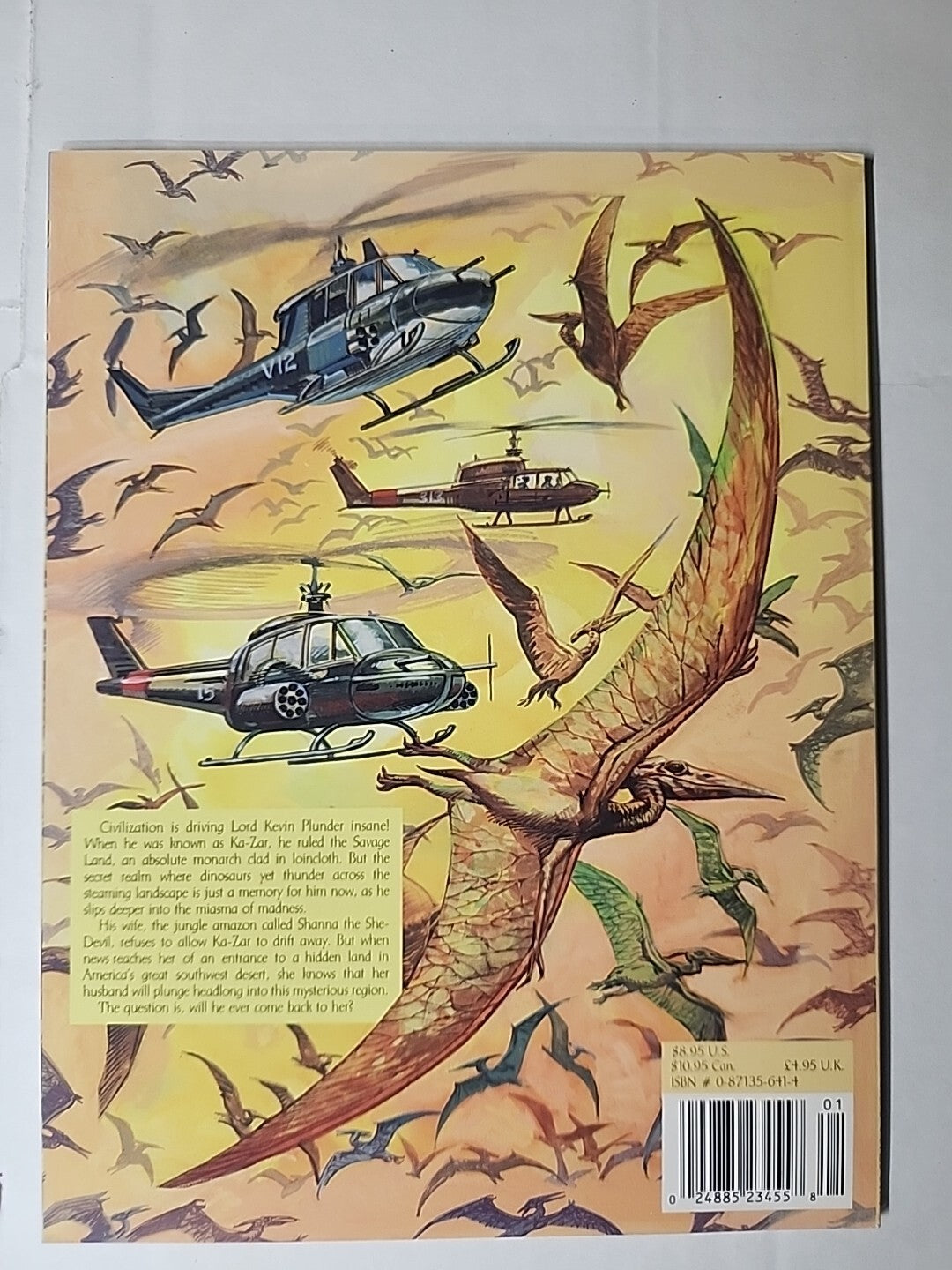 KA-ZAR Guns of the Savage Land Marvel Graphic Novel 1990 Dinosaurs!